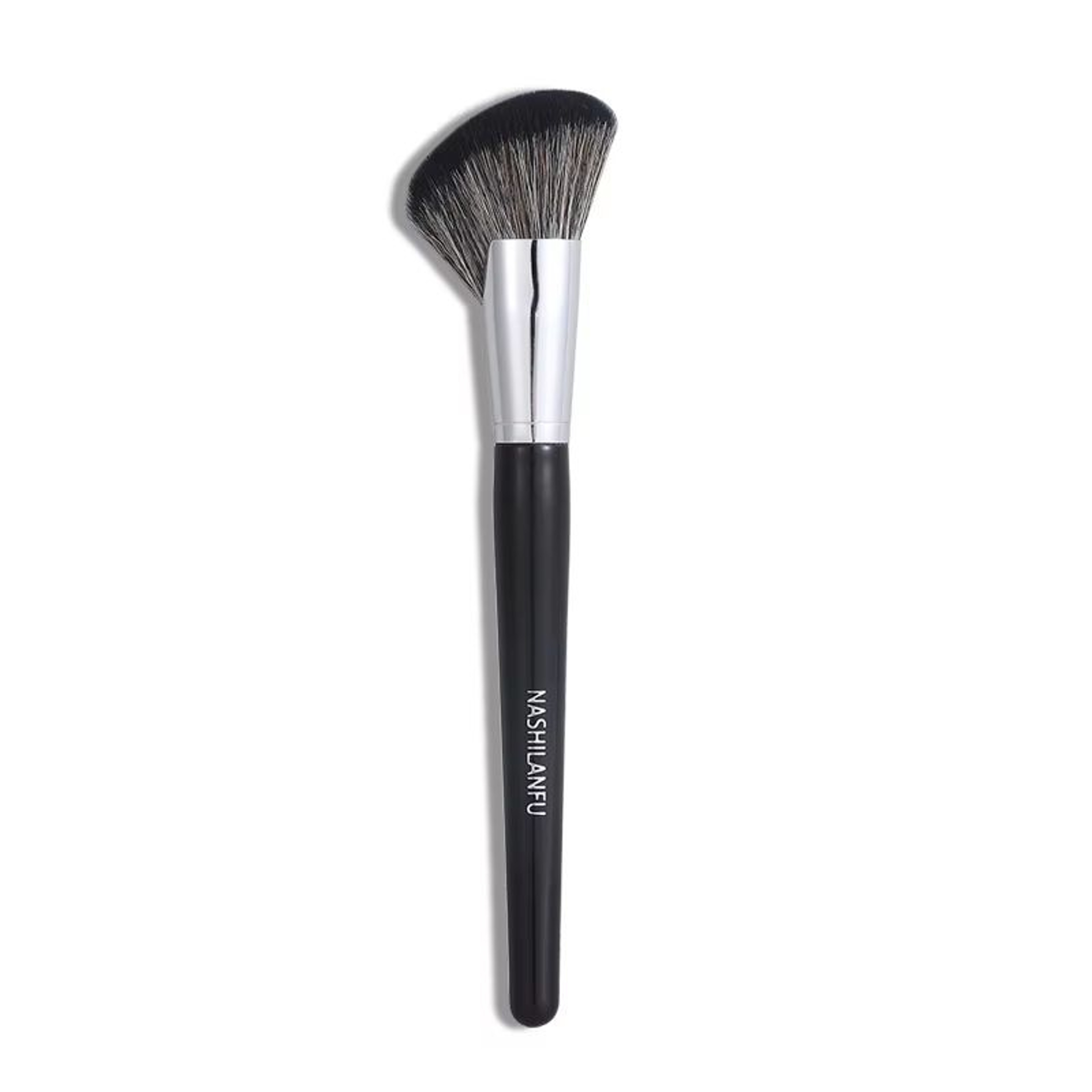 Black Sculpting Contour Brush  Large Angled Bronzer Brush For Blush Powder  Face Sculpting 4