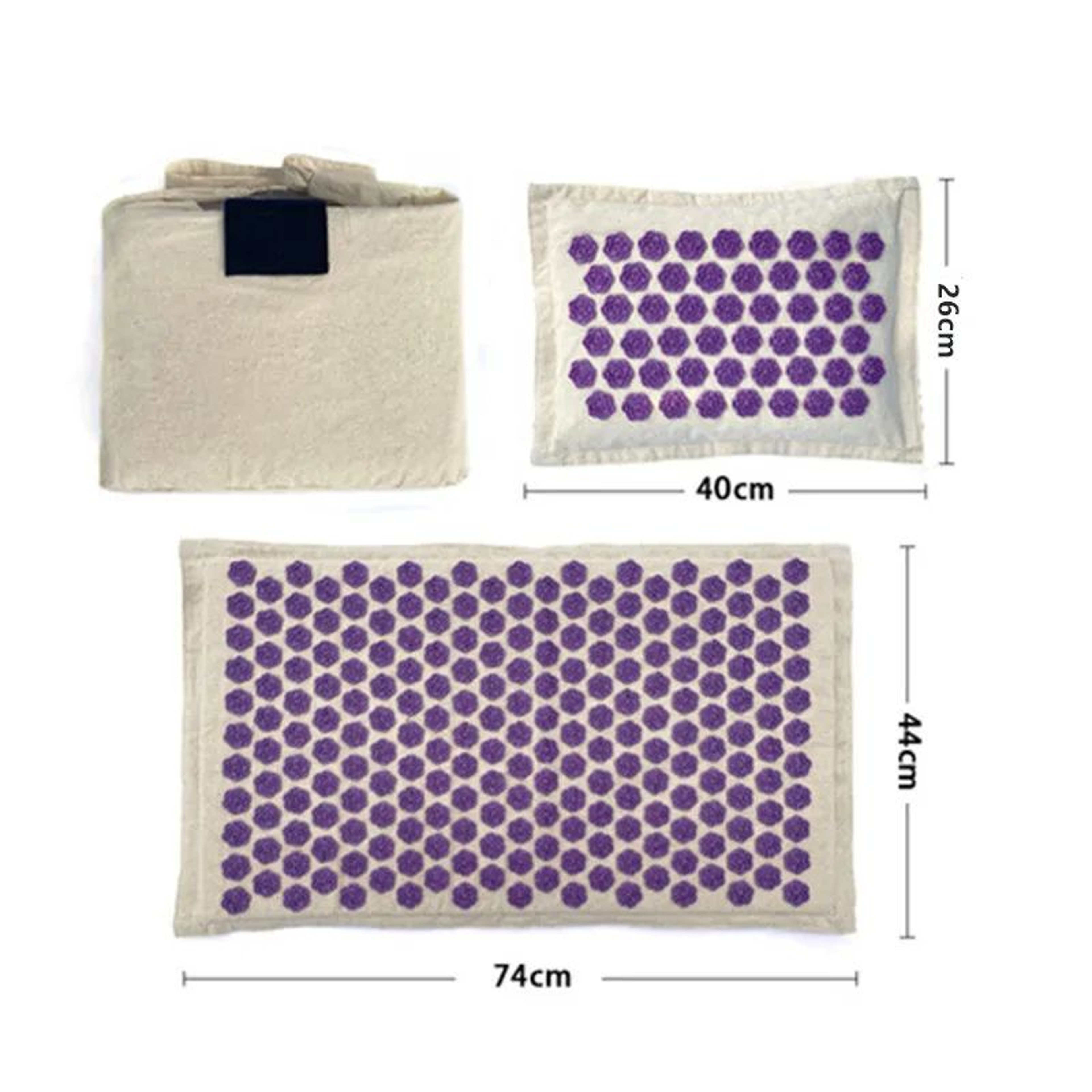 Natural Linen Acupressure Mat With Pillow  Lotus Spike Acupressure Yoga Mat For Relaxation Muscle R 4
