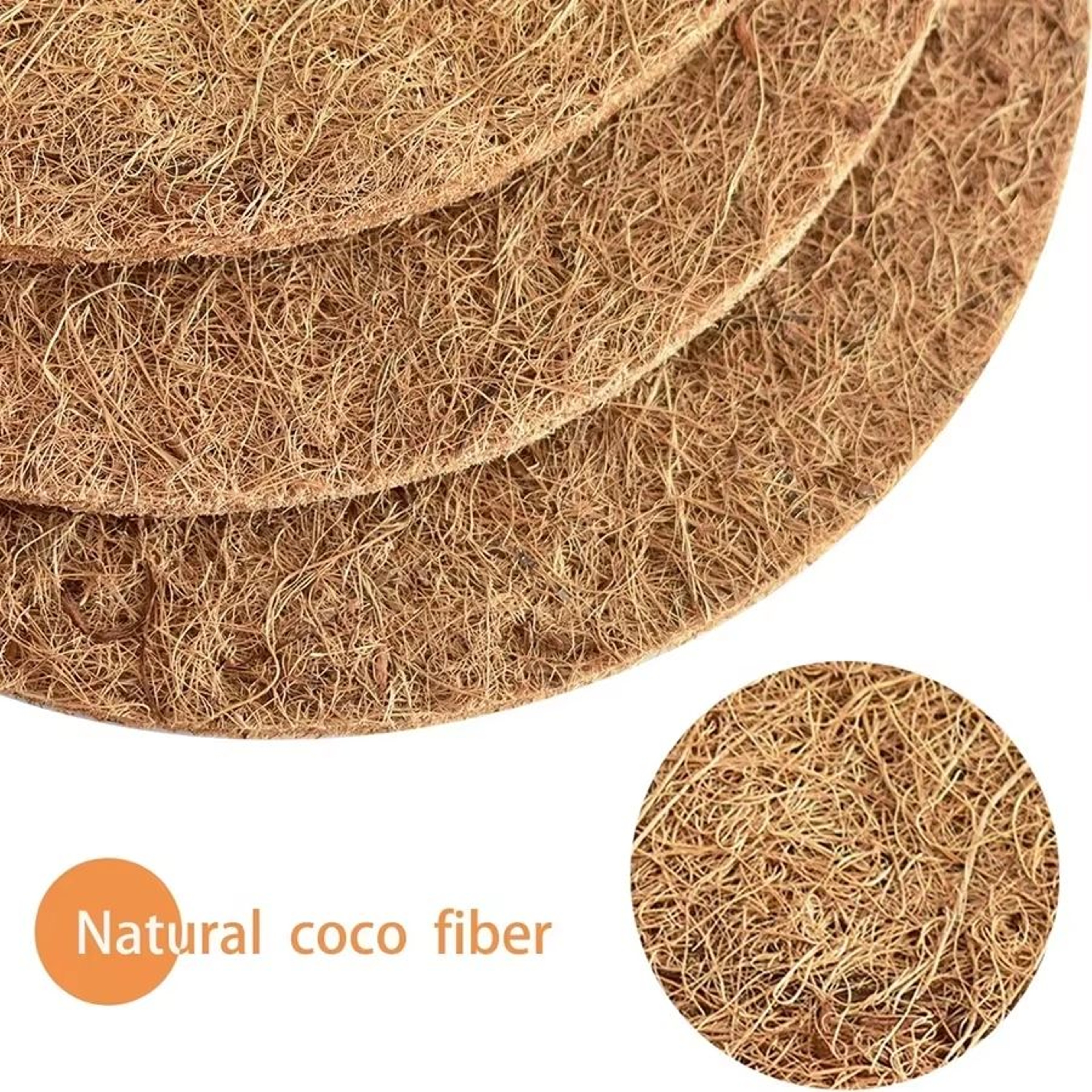 Natural Coconut Fiber Tree Mulch Ring  Organic Coco Coir Weed Barrier Mat For Plant Protection 5PCS 3