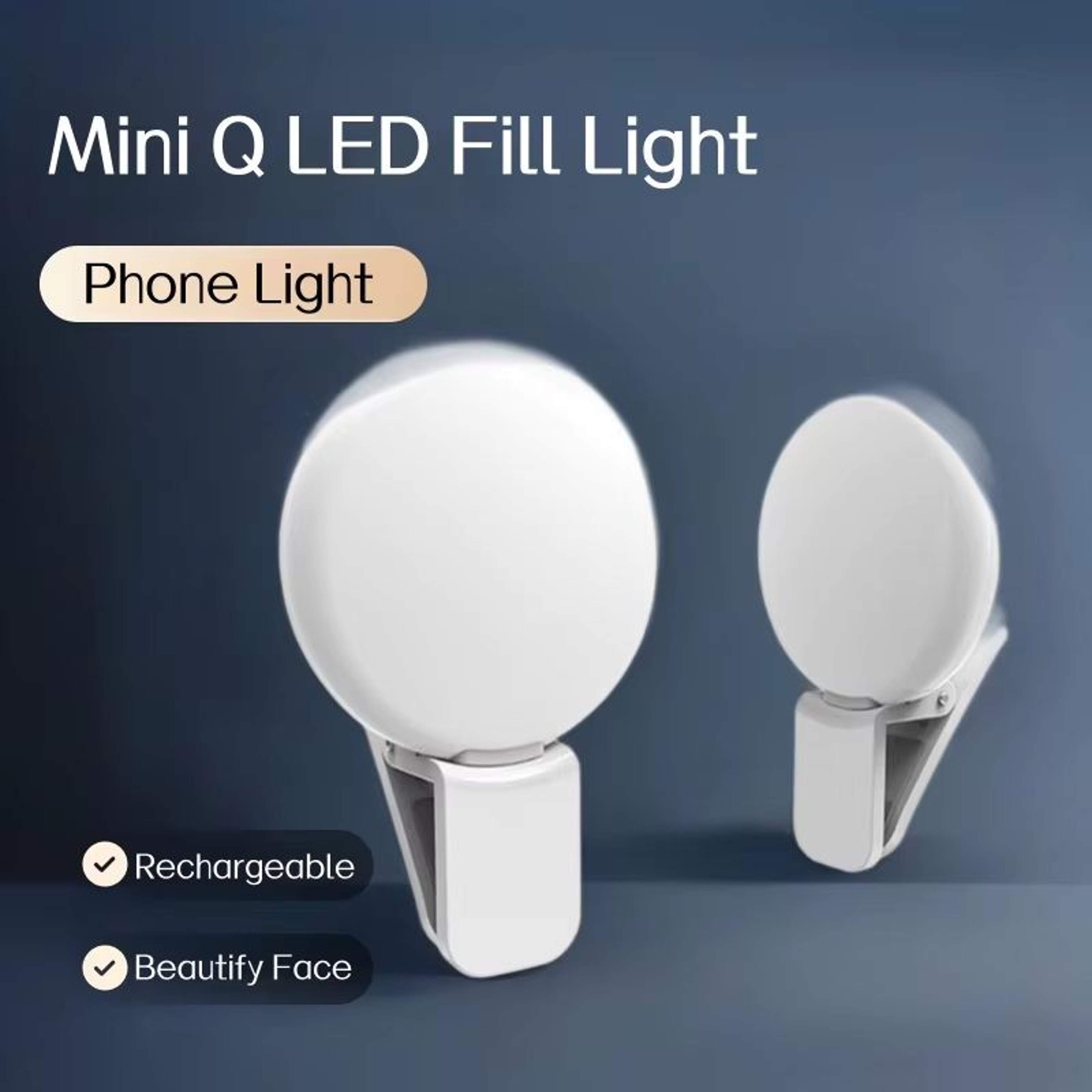 Portable LED Selfie Ring Light Clip On Phone Camera Light With Adjustable Brightness 1