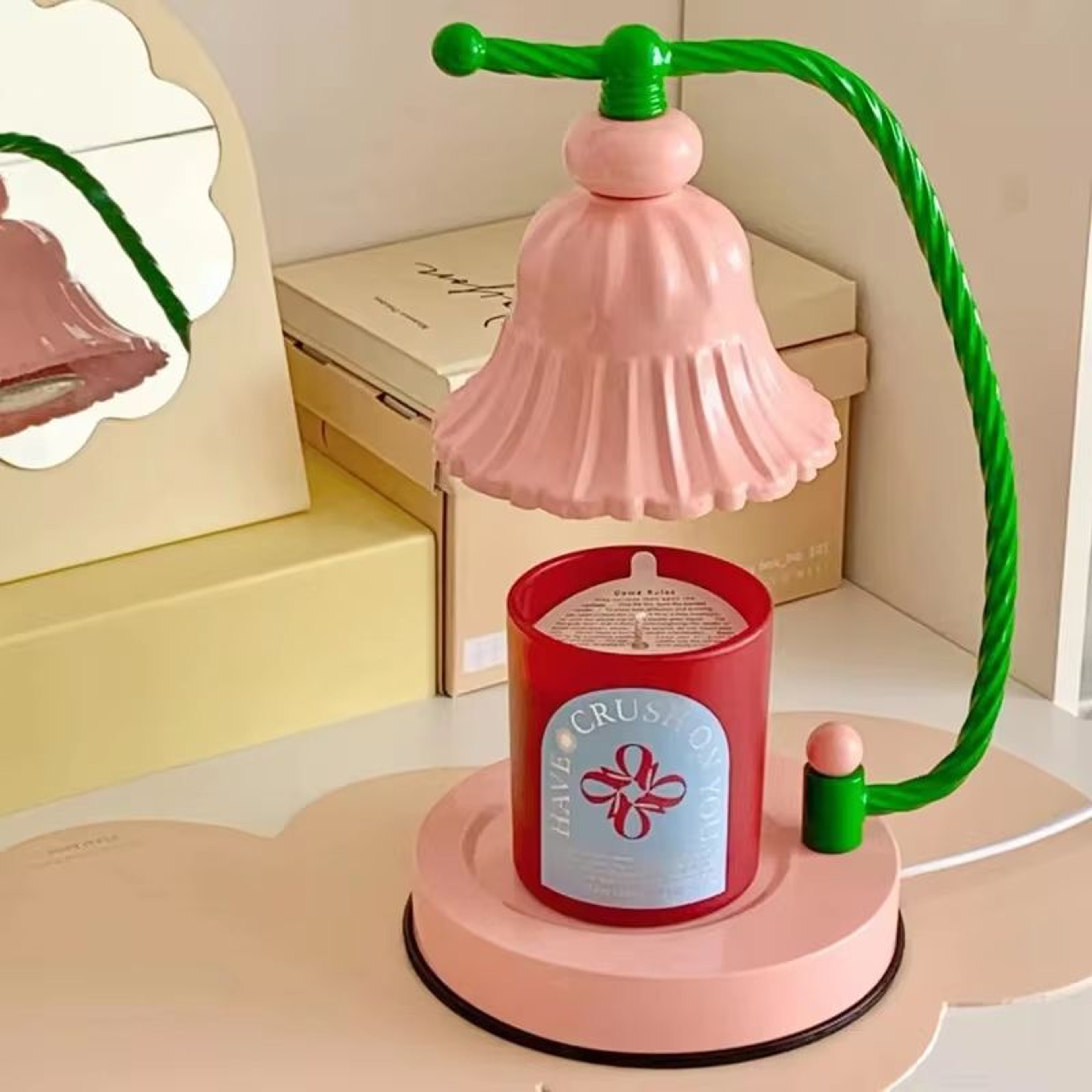 Gradient Glass Candle Warmer Lamp Dimmable Wax Melt Fragrance Warmer Lamp Table Decor 4