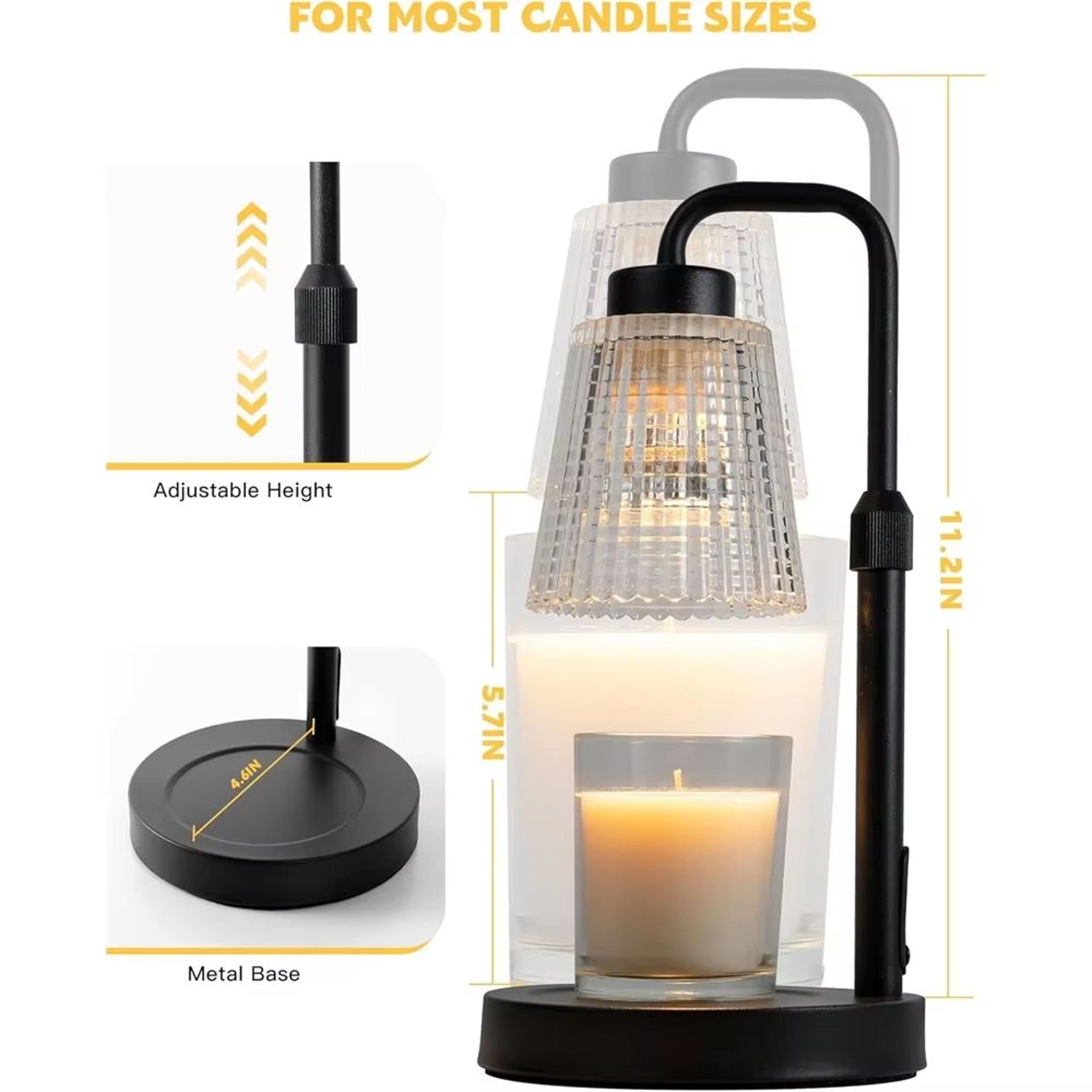 Dimmable Candle Warmer Lamp With Timer Electric Wax Melt Fragrance Warmer Home Decor Gift 1