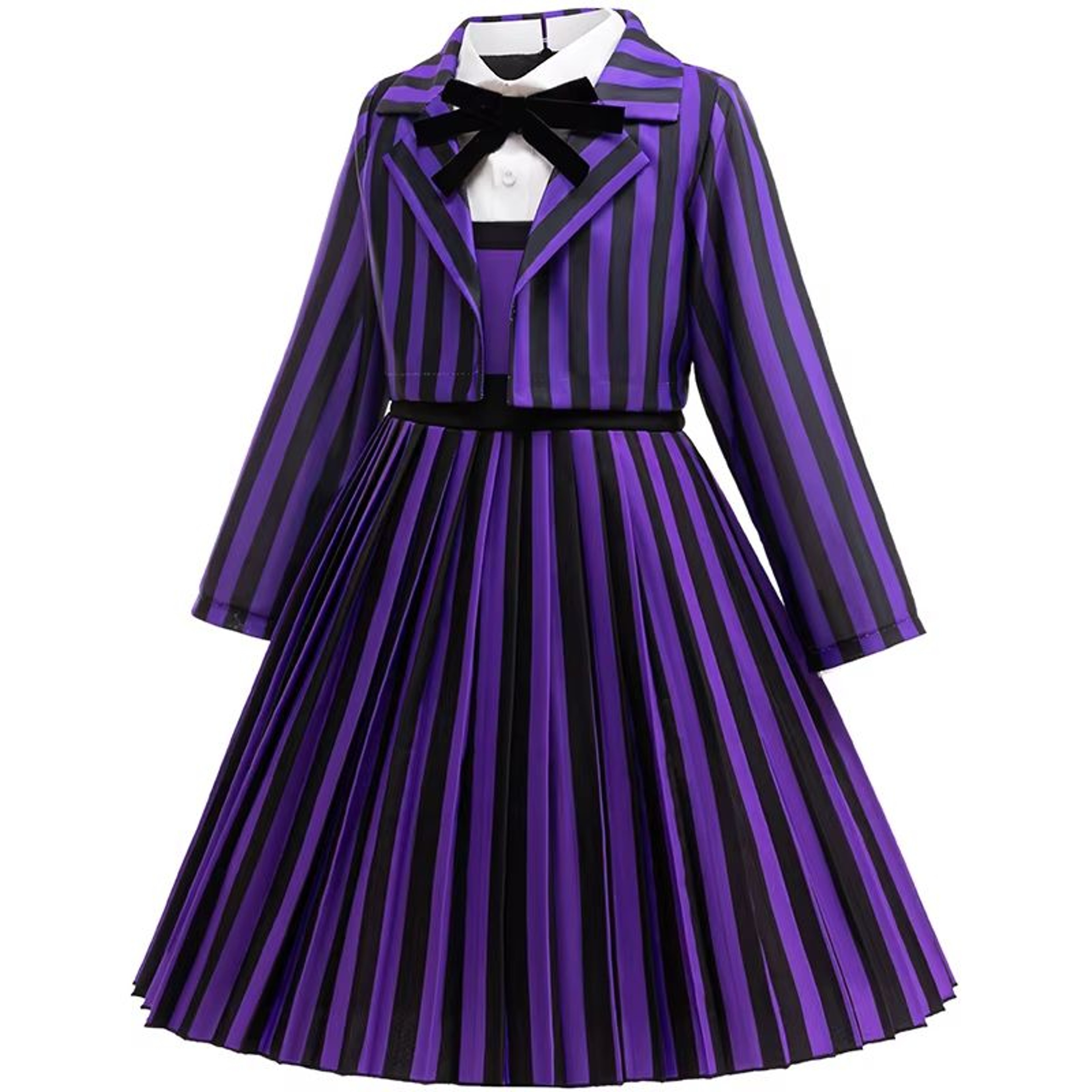 Girls Wednesday Cosplay Costume 2Piece Enid Sinclair Costume Kids Halloween Party Wednesday Dress U 1