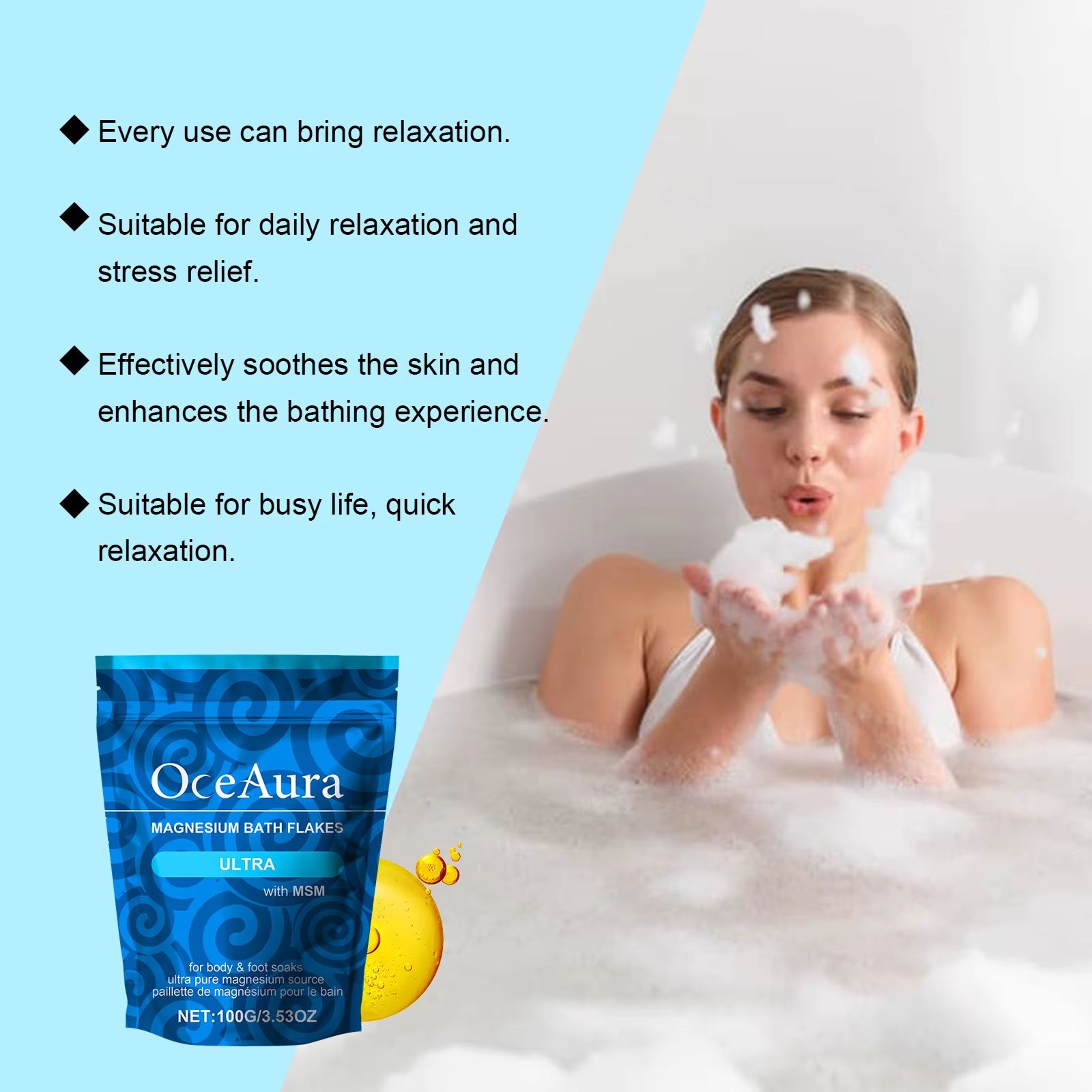 Spa Magnesium Bath Salt Tablets Relaxing Exfoliating Bath Salt Tablets Skin Smoothing Magnesium Spa 5