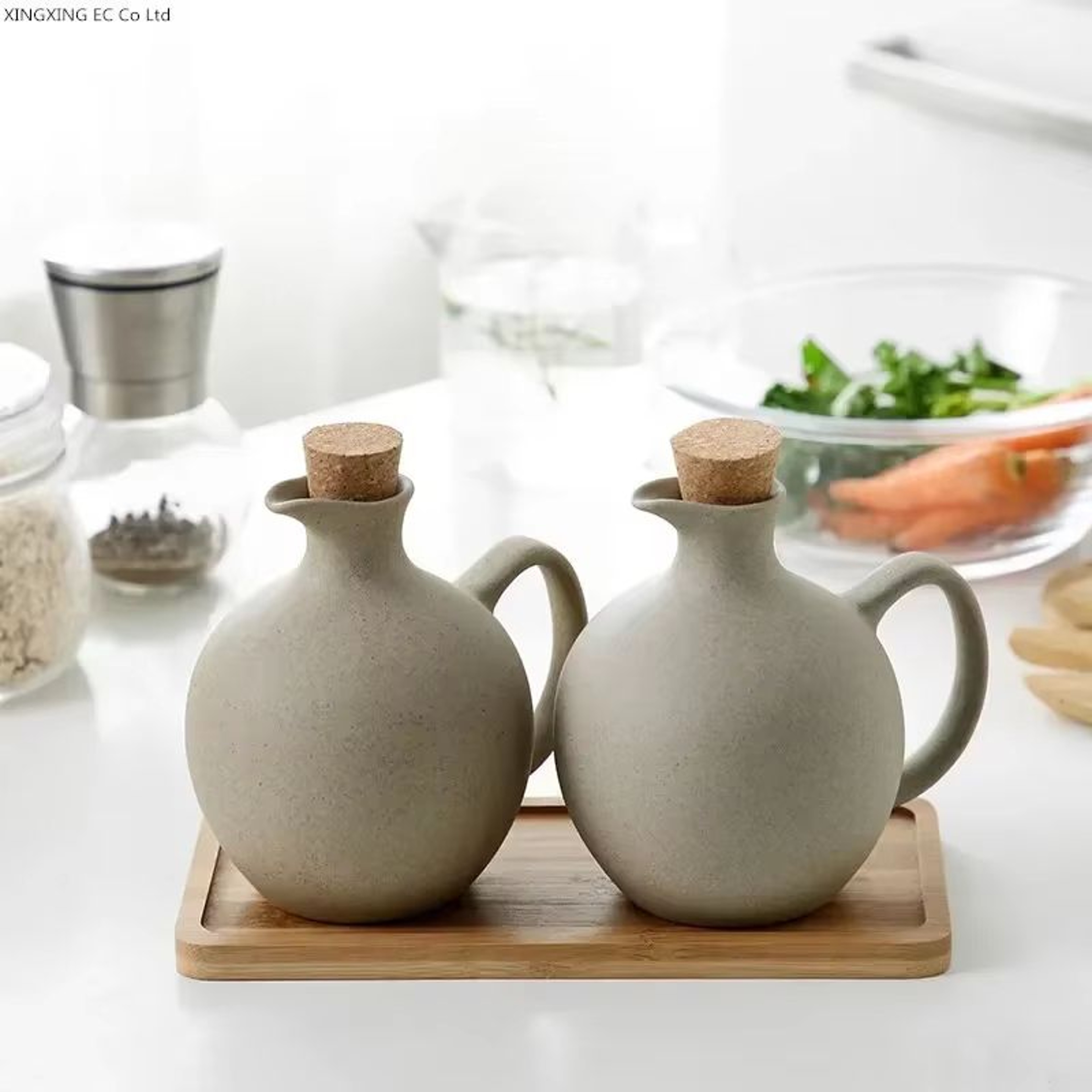 Japanese Style Ceramic Seasoning Jar Set Pottery Salt And Sugar Container Kitchen Condiment Storage 5