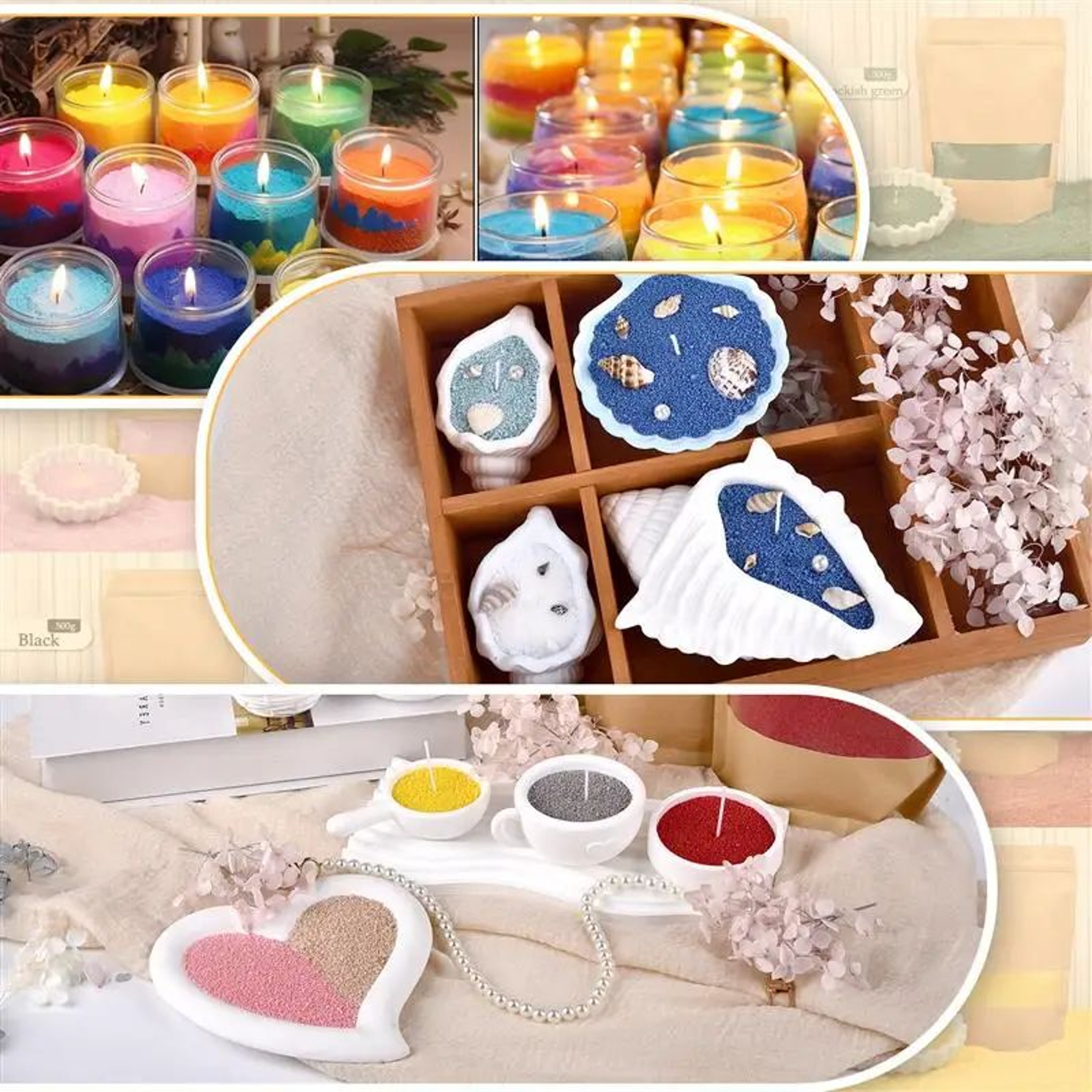 Creative DIY Candle Sand Wax Colorful Pearl Granules For Handmade Candle Crafts 3