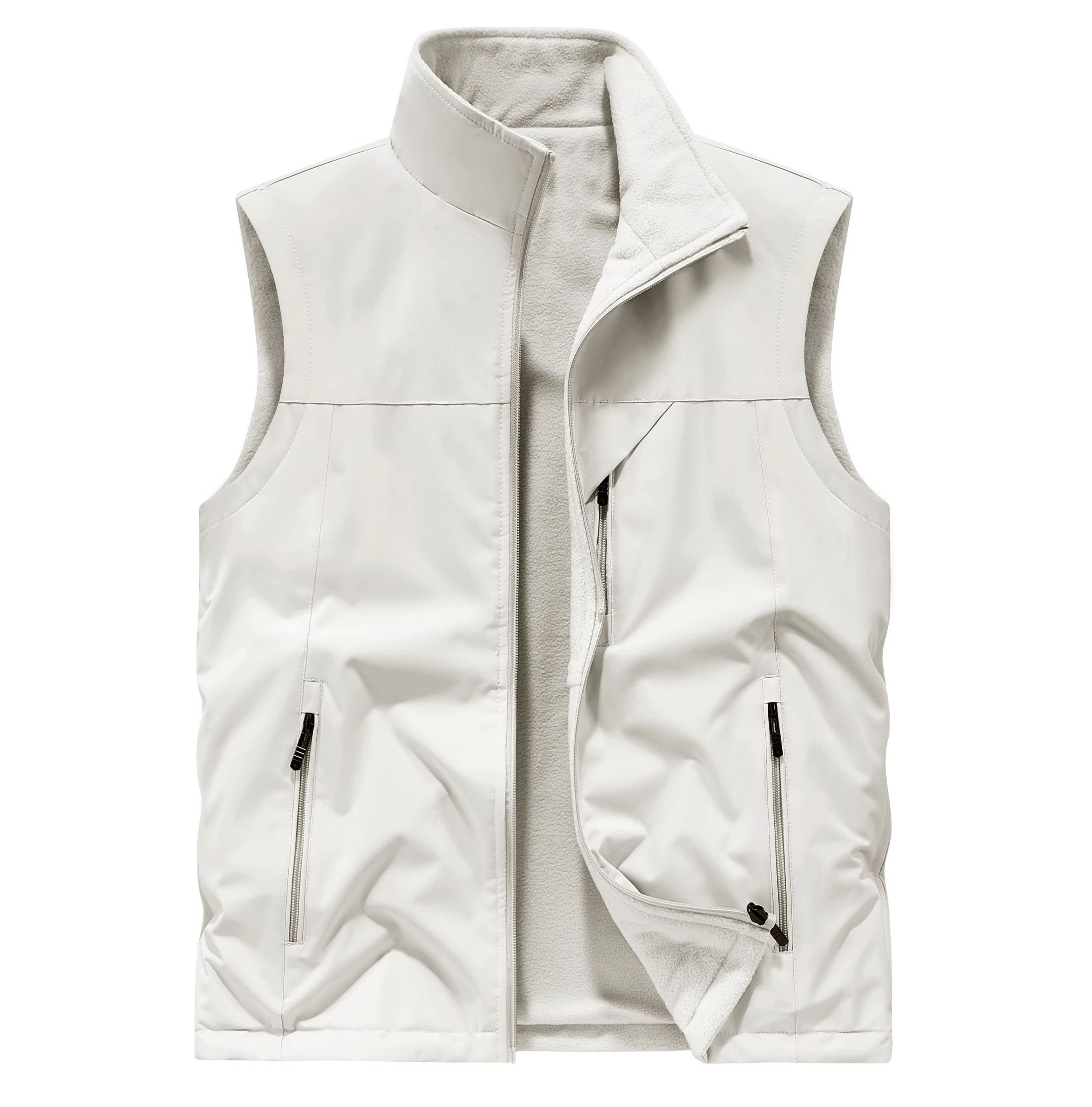 Mens Fleece Tactical Vest Warm Outdoor Hunting Fishing Vest Multi Pocket Military Waistcoat 10