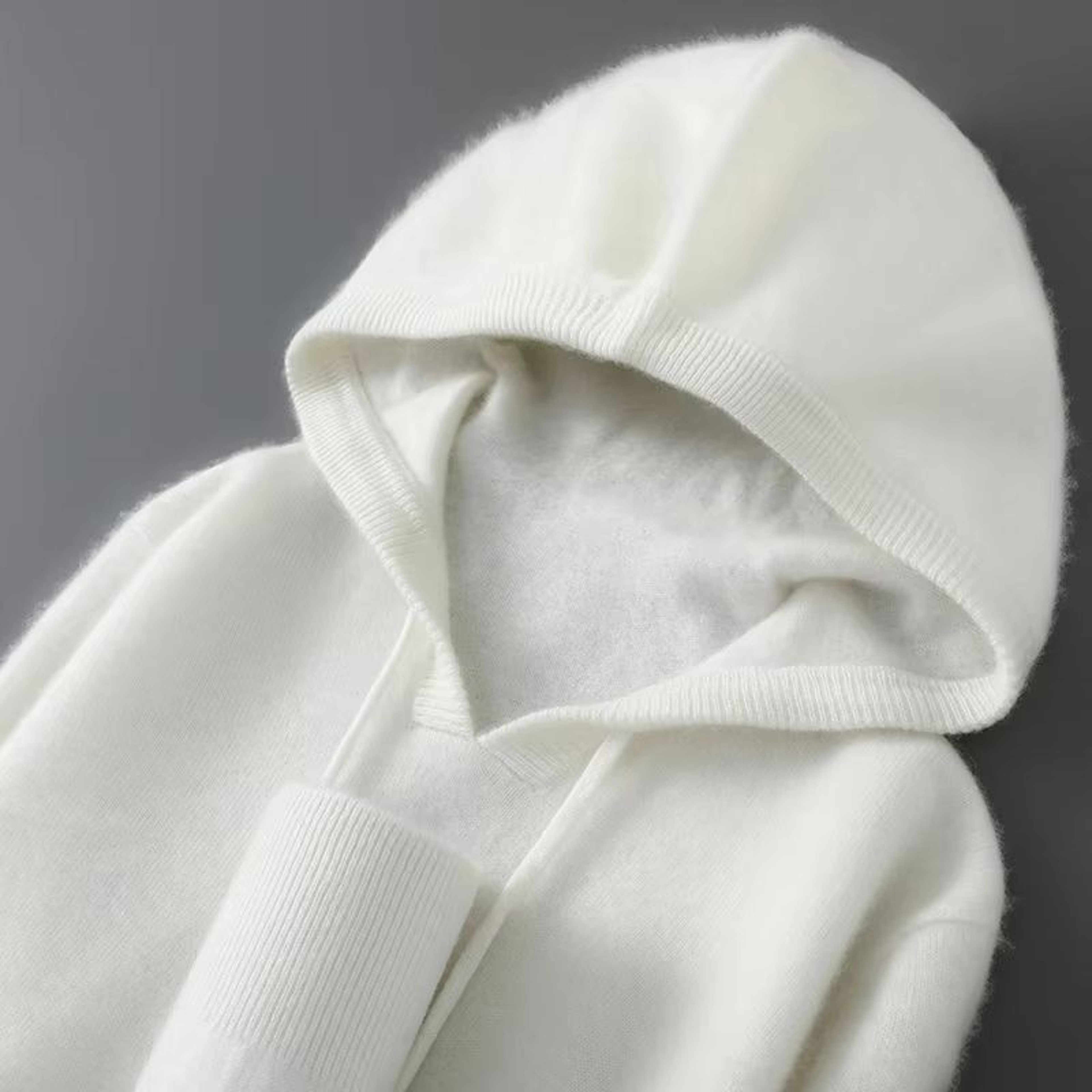 Mens Merino Wool Hooded Sweater Thick Warm Pullover Casual Winter Knit Hoodie 17