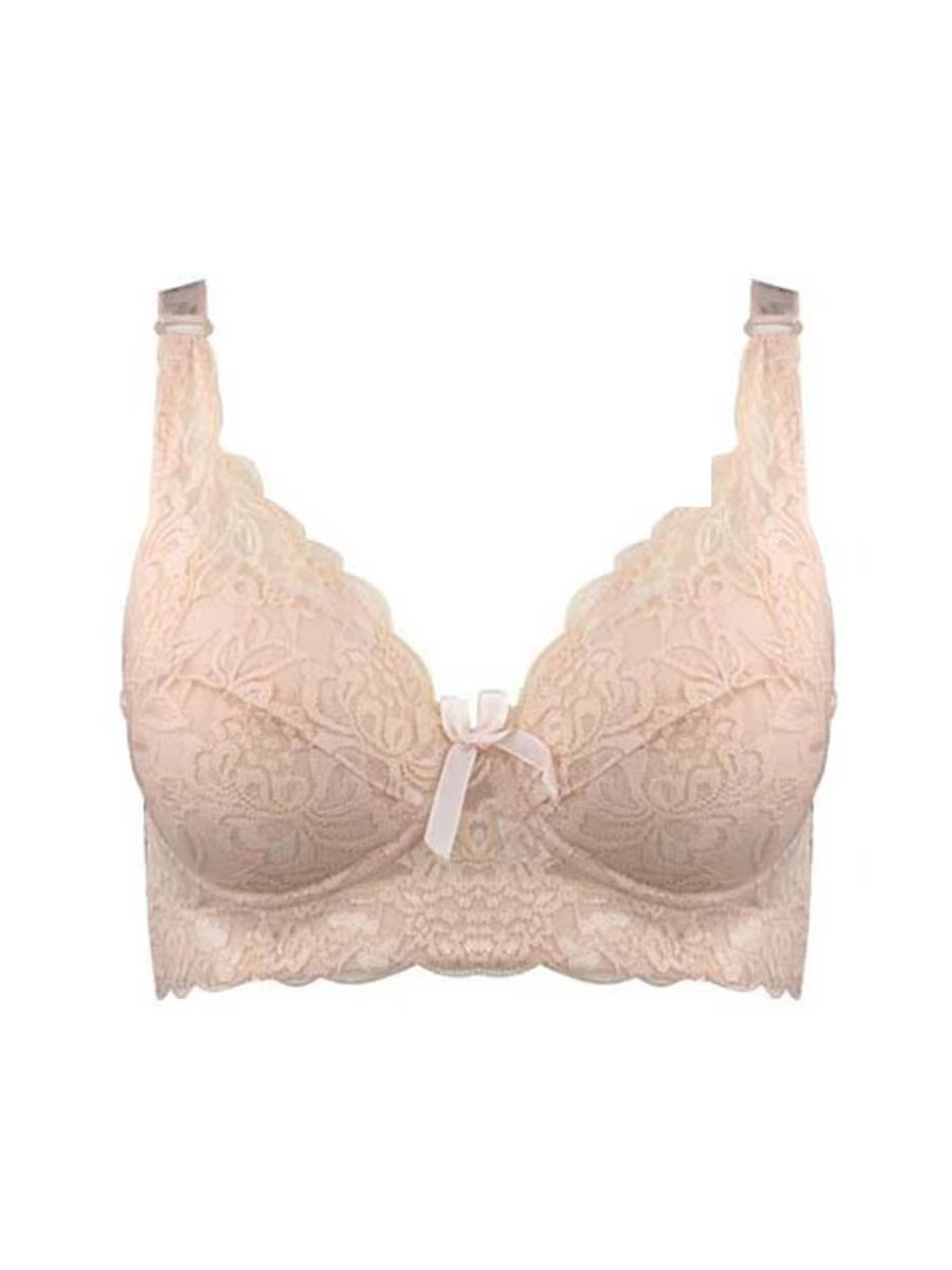 Plus Size Wireless Lace Bra Full Coverage Thin Cup Adjustable Bra Soft Comfort Bra For B C D Cups 9