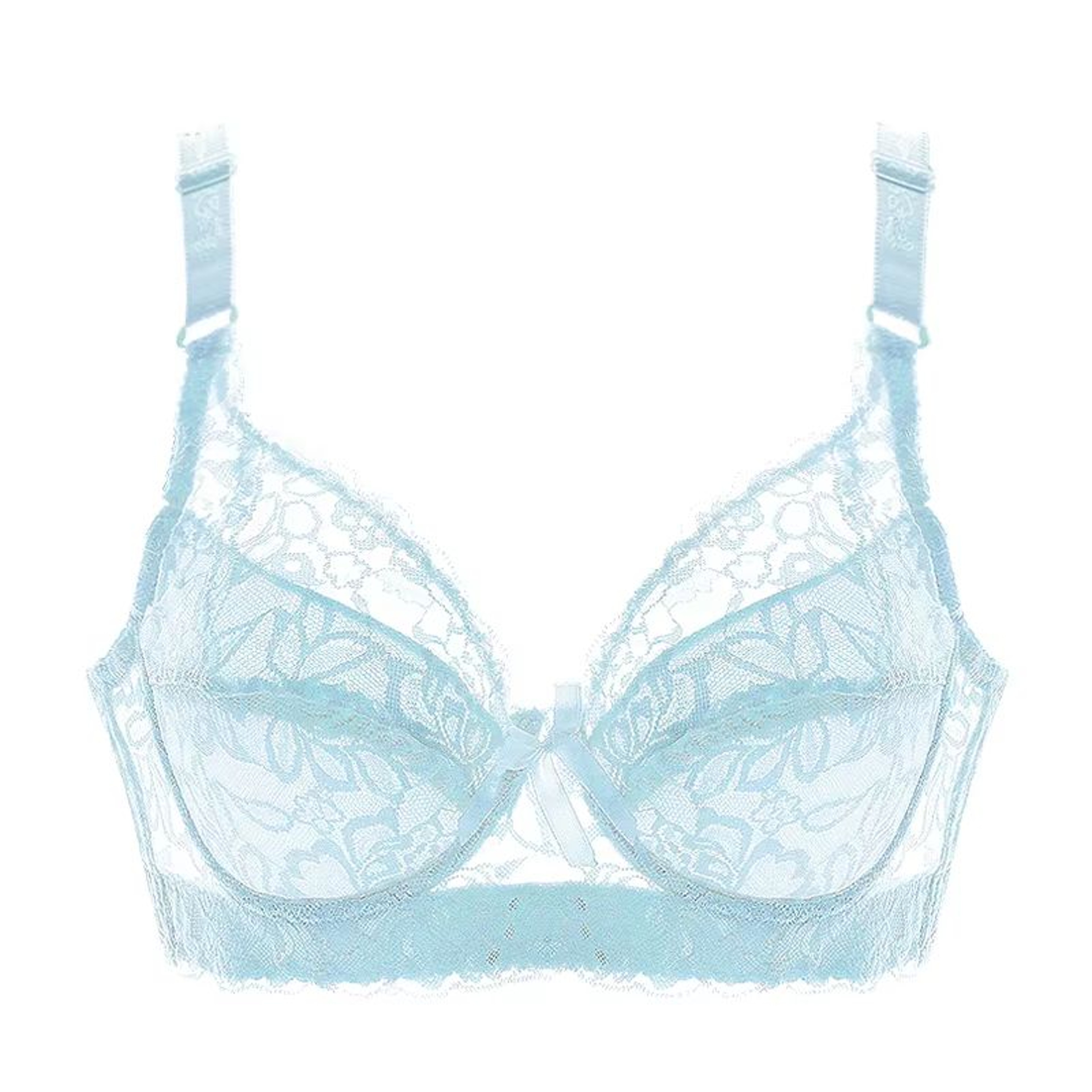 Plus Size Wireless Lace Bra Full Coverage Thin Cup Adjustable Bra Soft Comfort Bra For B C D Cups 15