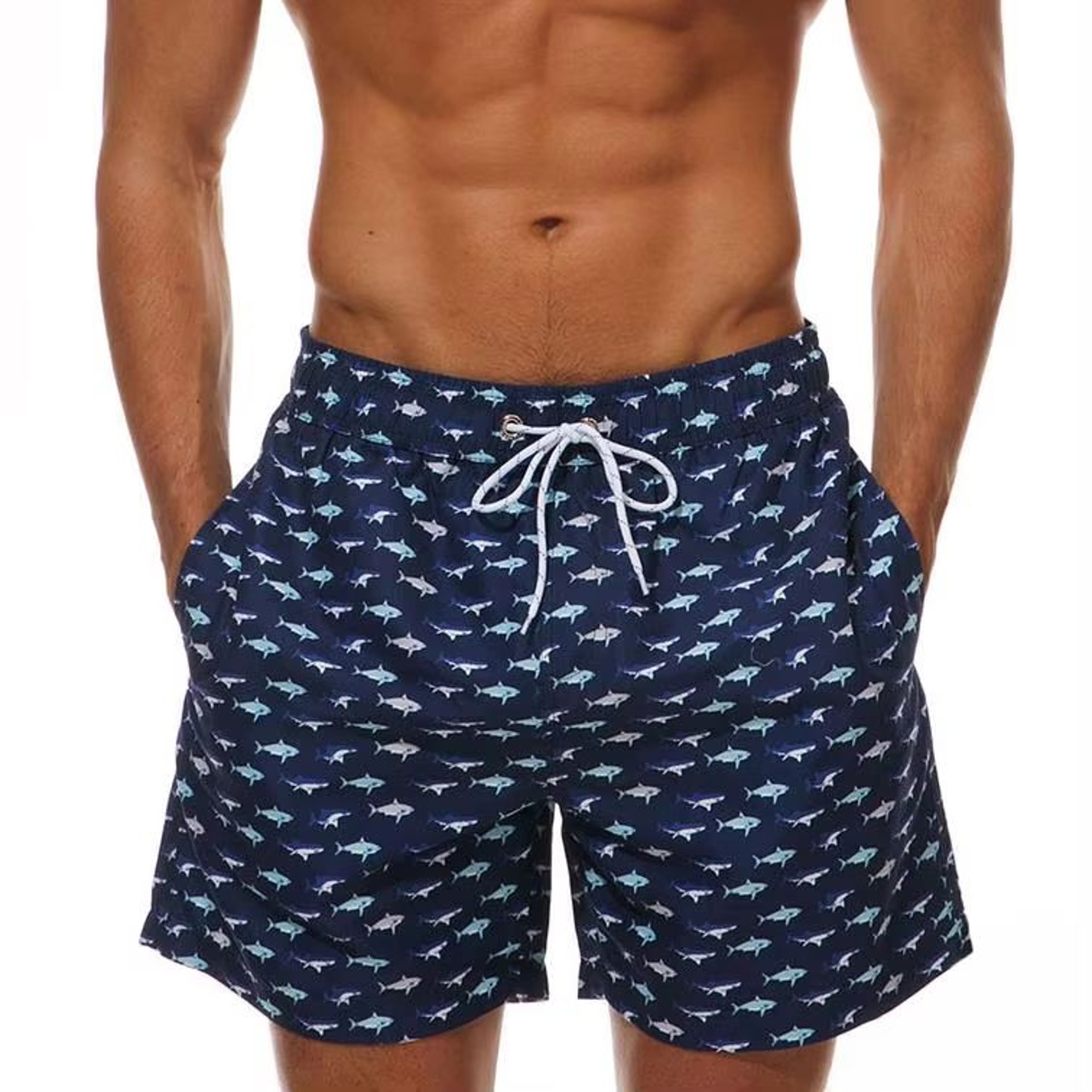 DATIFER Mens Beach Print Swim Shorts  Quick Dry Surf Swim Trunks With Pockets 14