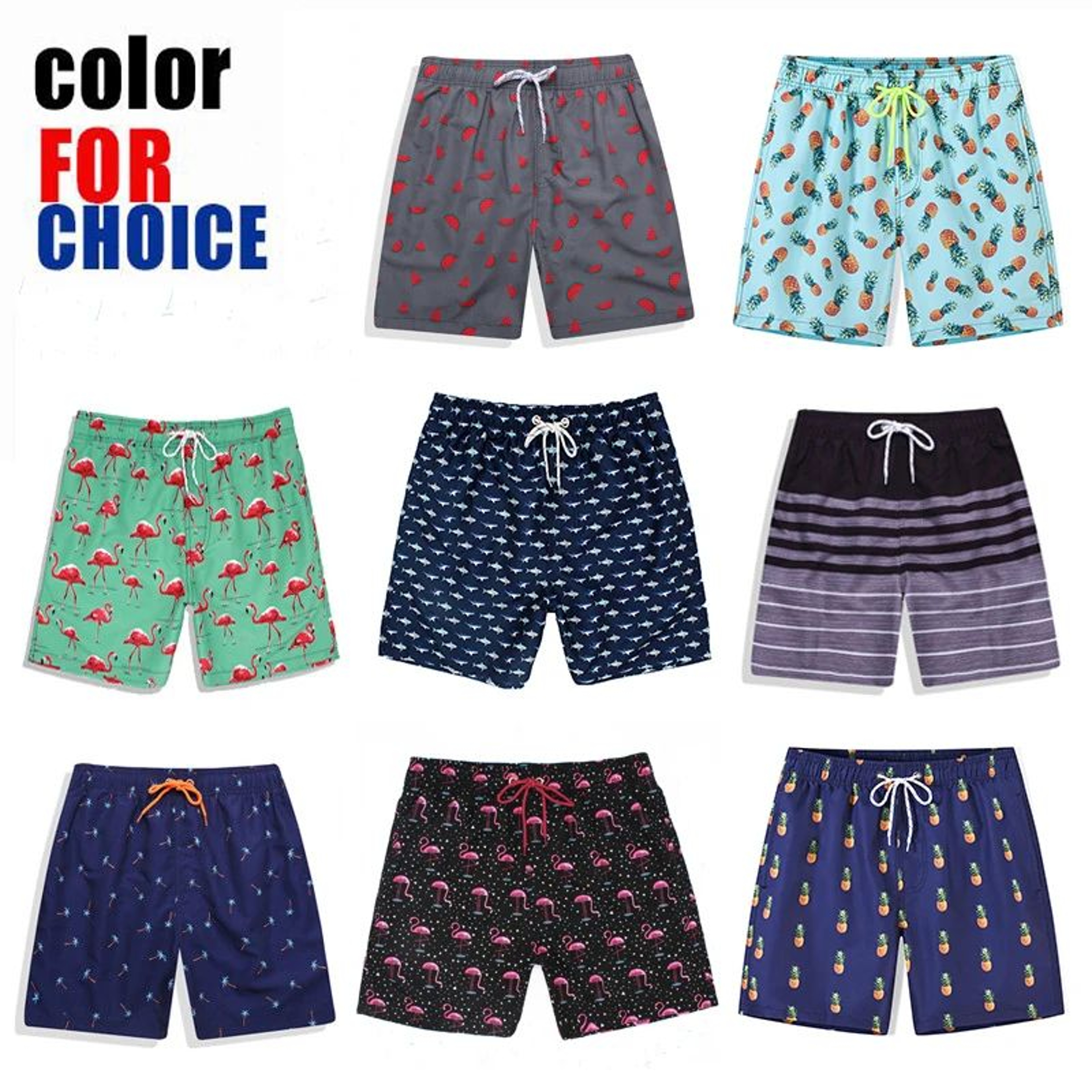 DATIFER Mens Beach Print Swim Shorts  Quick Dry Surf Swim Trunks With Pockets 4