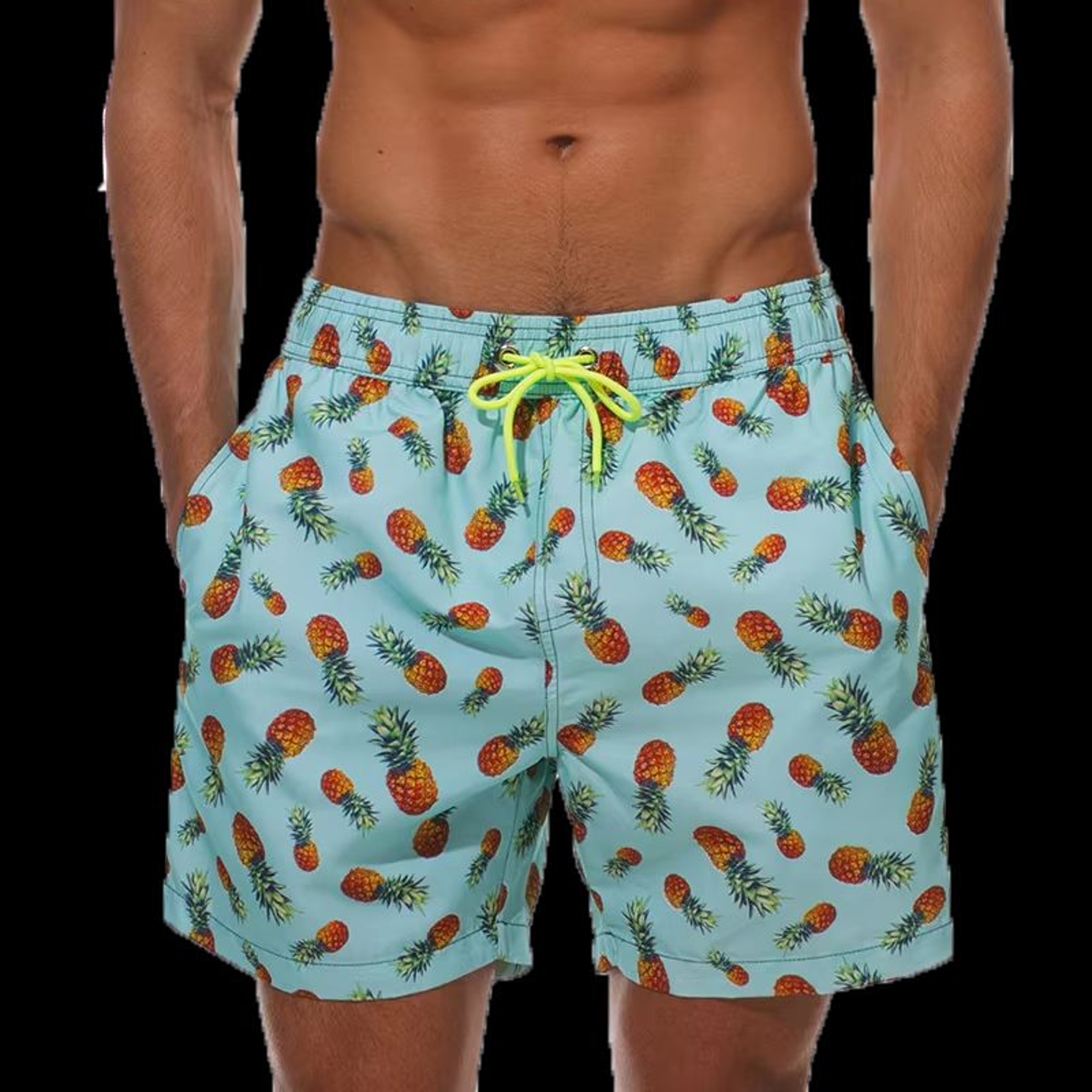 DATIFER Mens Beach Print Swim Shorts  Quick Dry Surf Swim Trunks With Pockets 8