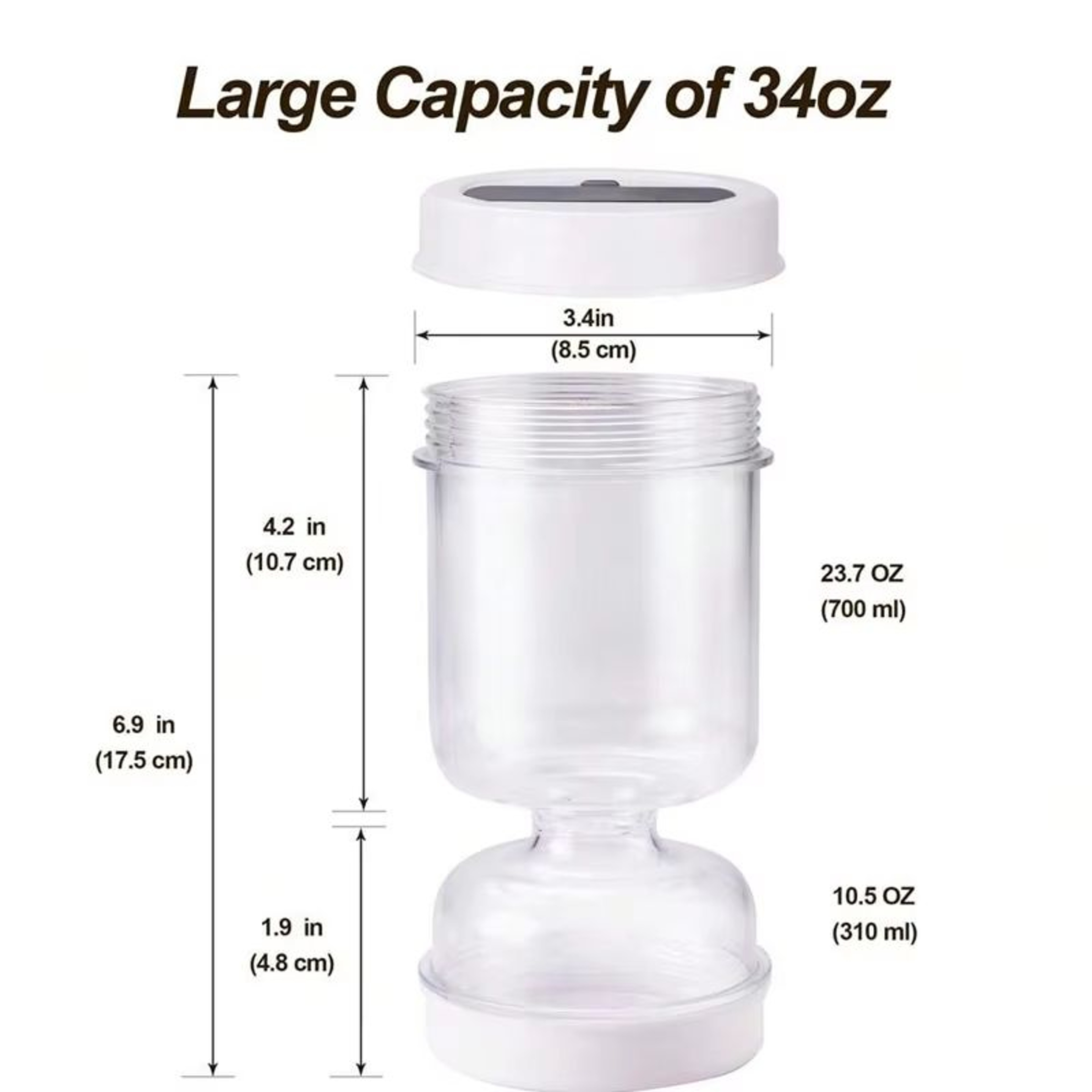 FlipDrain Dry  Wet Separation Pickle Jar Kitchen Fermentation  Storage Container 5