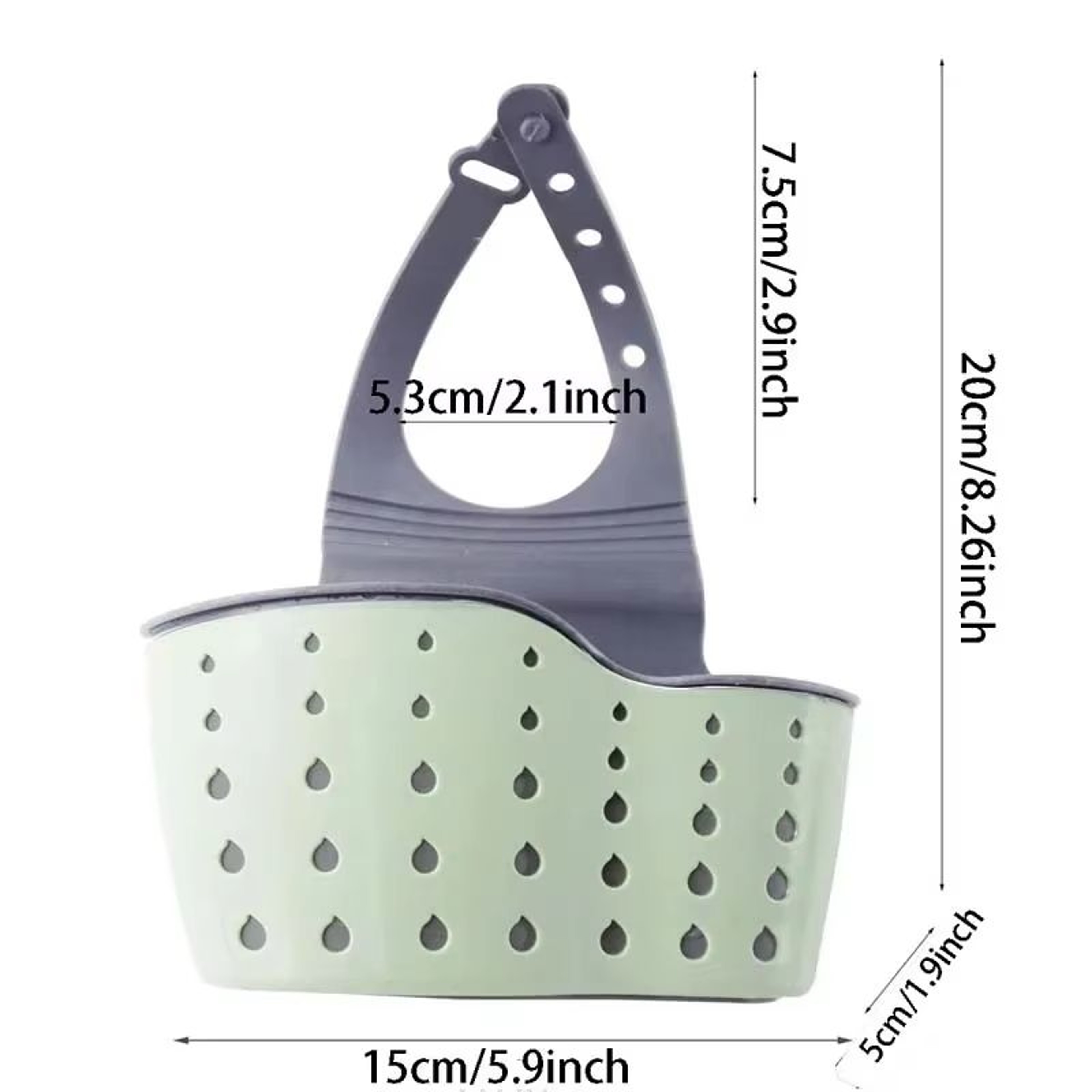 Adjustable Sink Hanging Basket Faucet Mounted Sponge Holder Draining Organizer For Kitchen  Bathroo 5