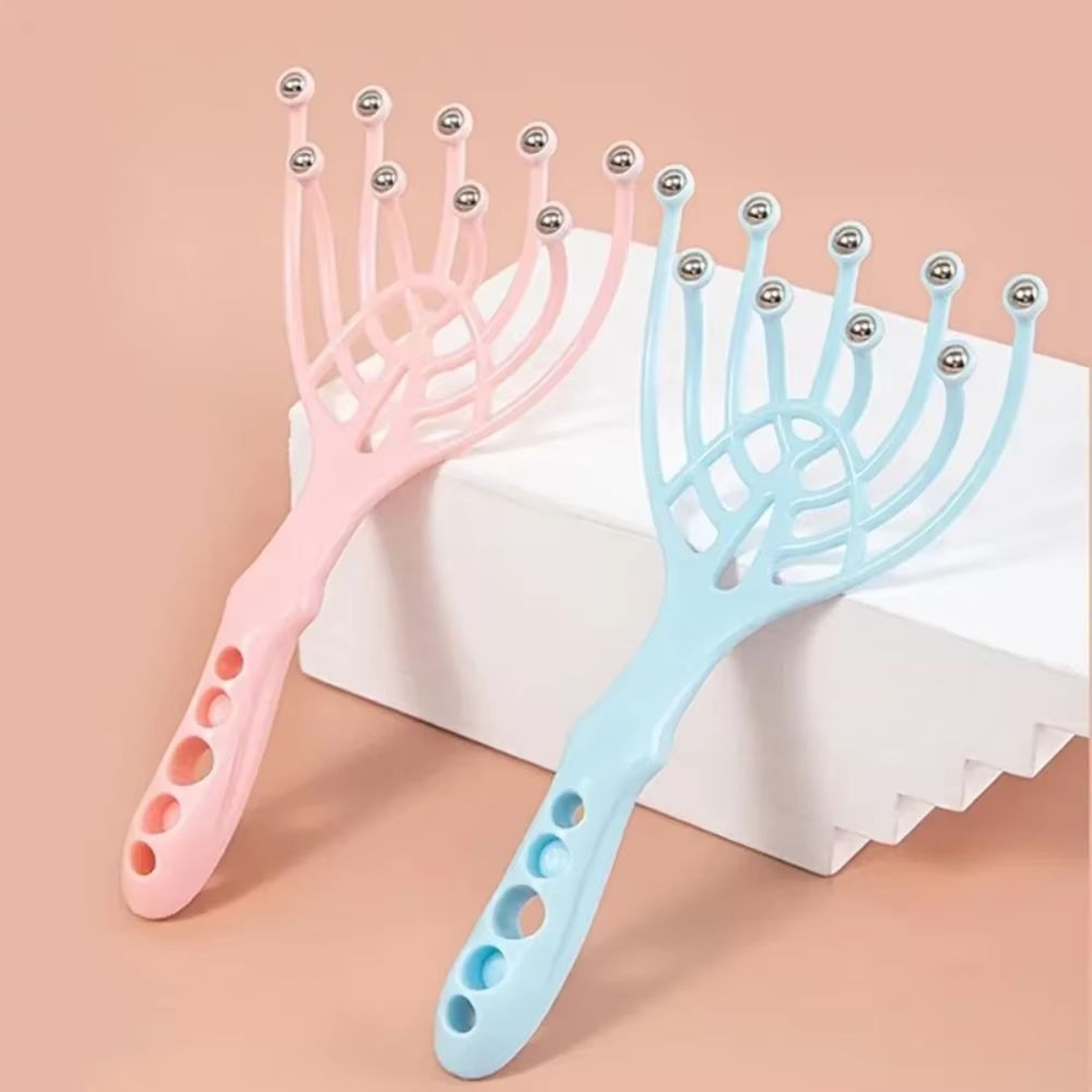Five Finger Head Massager Steel Ball Scalp Massage Roller For Stress Relief  Hair Care 3