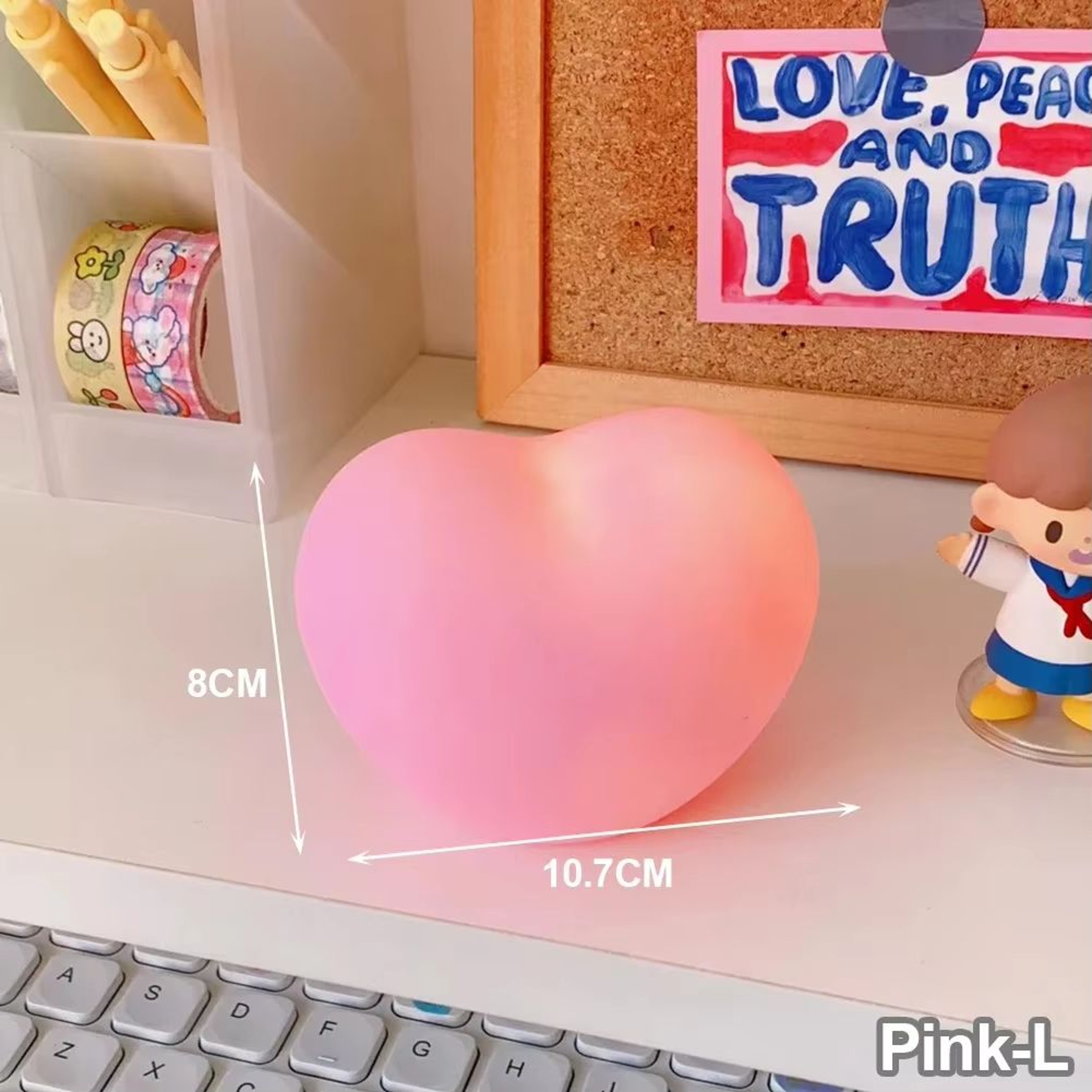 3D Love Heart Night Light Lamp Battery Powered Romantic LED Decor 7