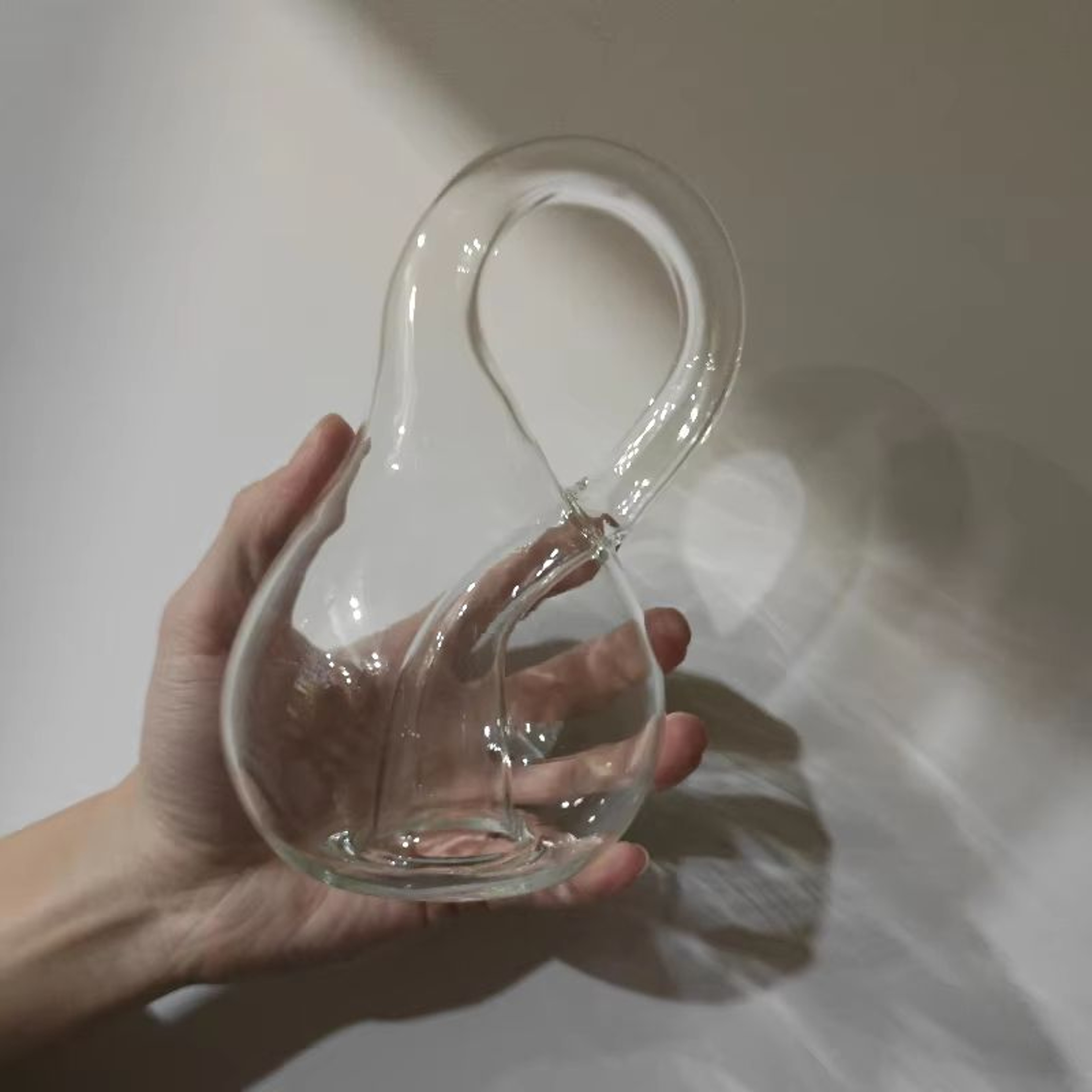 Klein Bottle Glass Sculpture Unique Mathematical Art Decor 1
