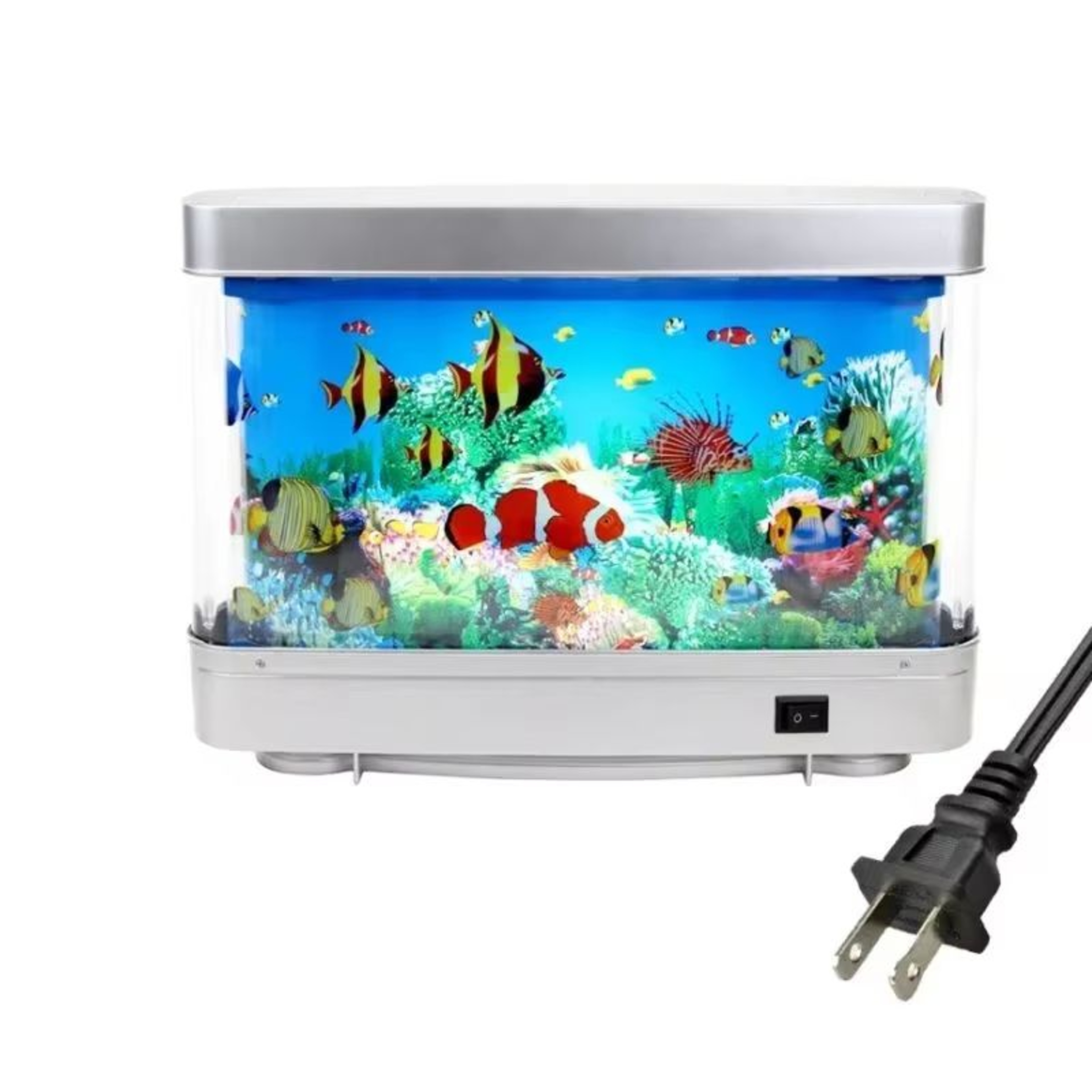 USB Dynamic Aquarium LED Light Desktop Fish Tank Decor Lamp 5
