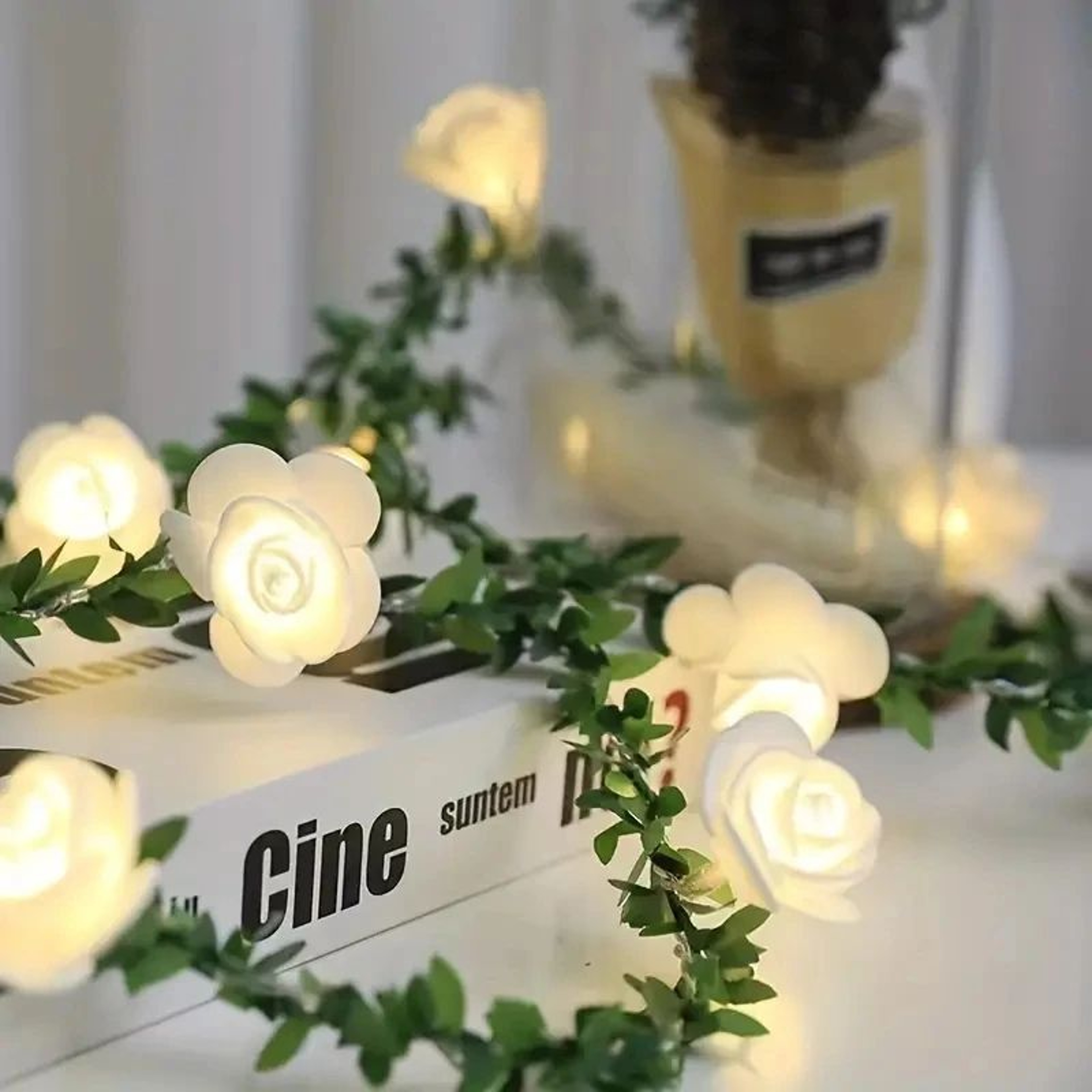 Rose Flower Fairy String Lights Battery Powered Romantic LED Garland Decor 1