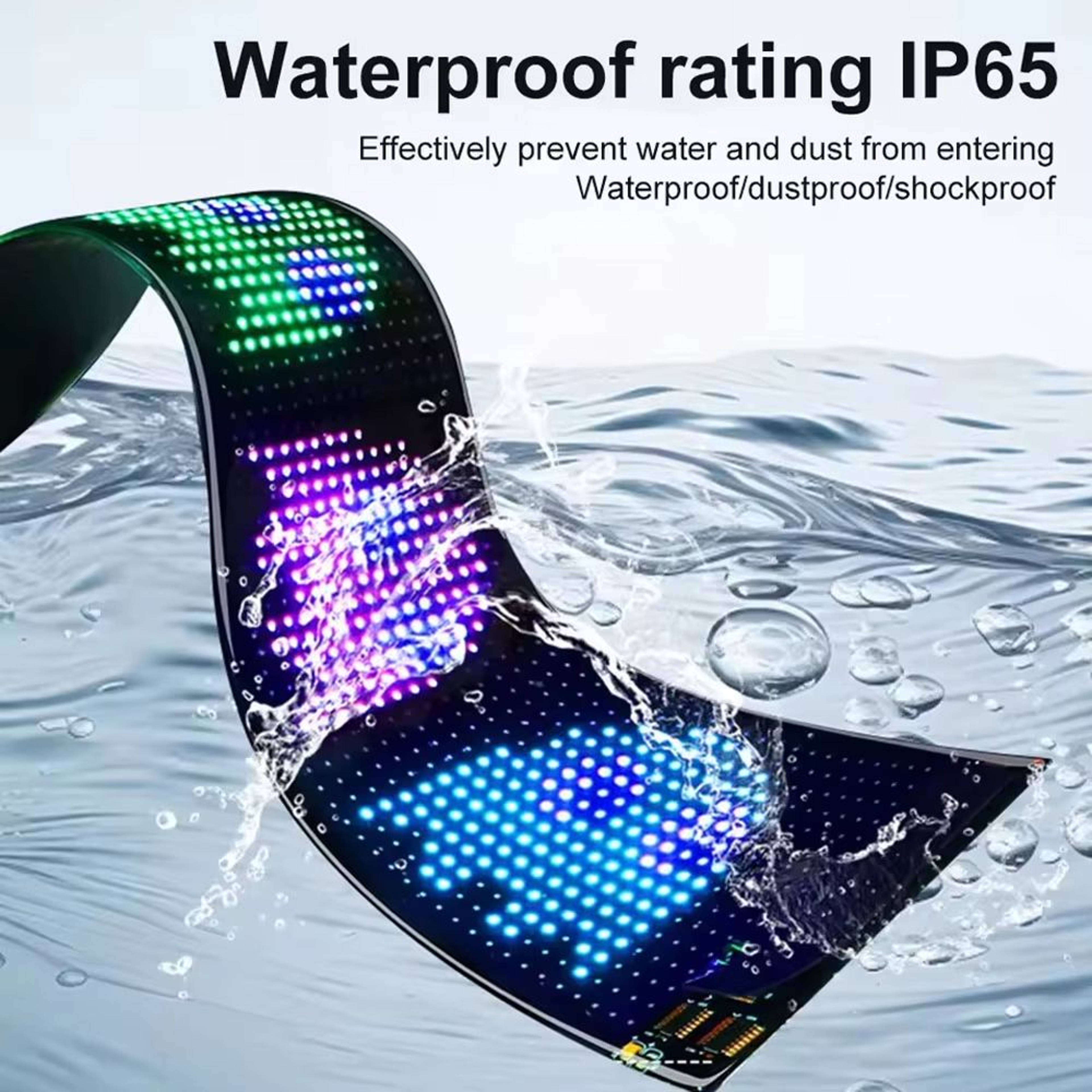 Bluetooth App Controlled RGB LED Matrix Car Display Custom Scrolling Message Panel 3
