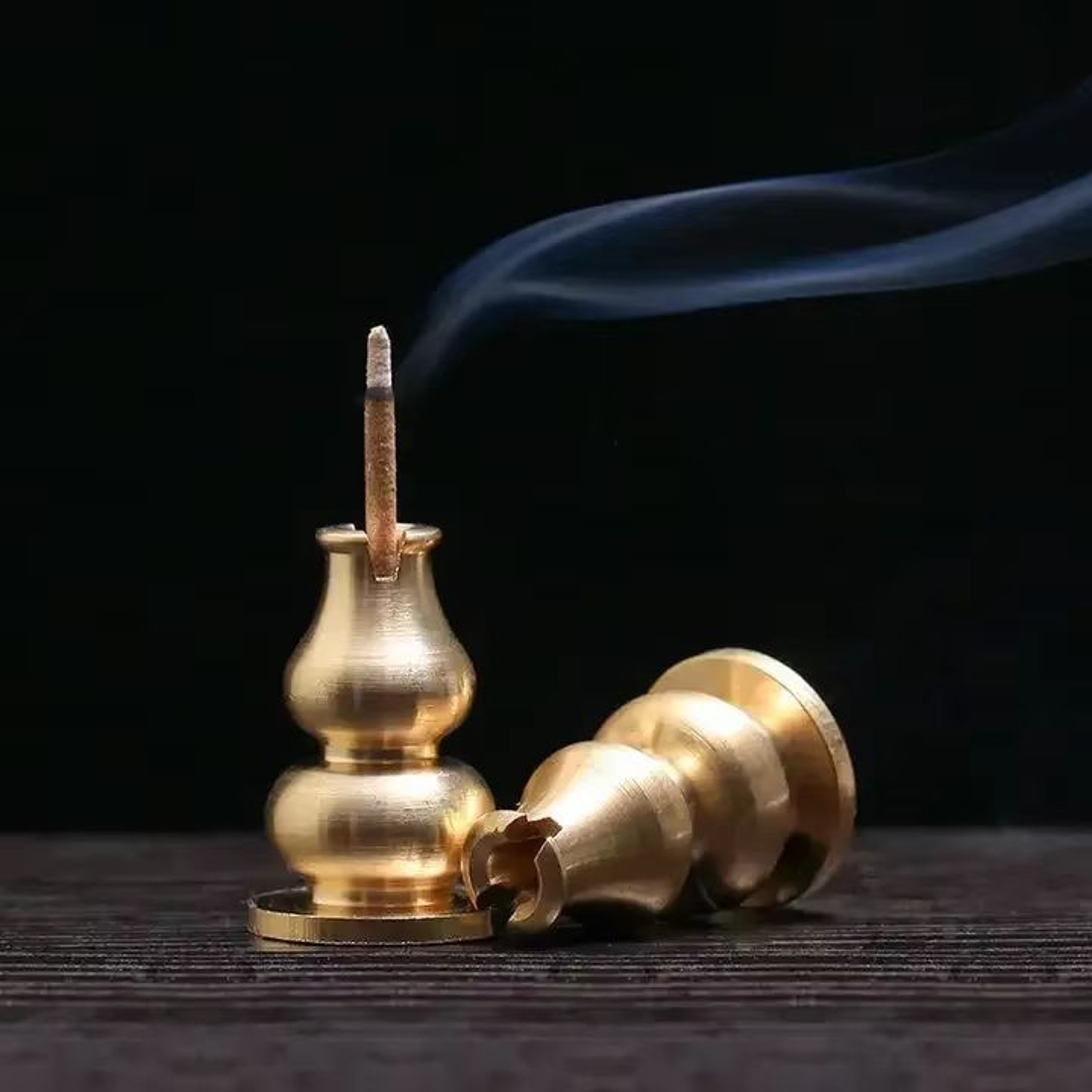 Bronze Lotus Alloy Incense Burner Plate Stick Holder Zen Meditation Decor 5
