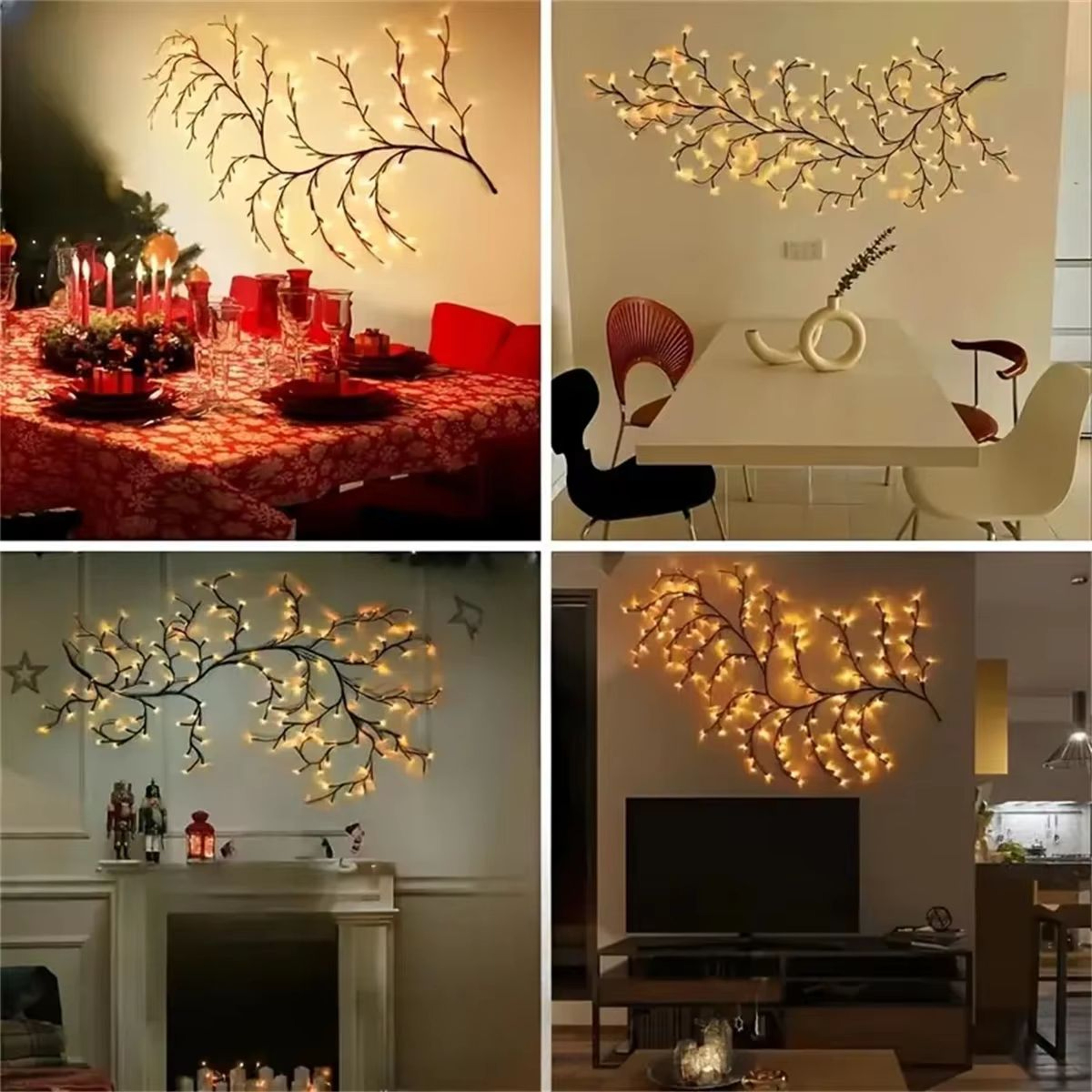 Bendable Willow Branch LED Lights 72 96 LED 8 Mode Vine Tree Decor 4
