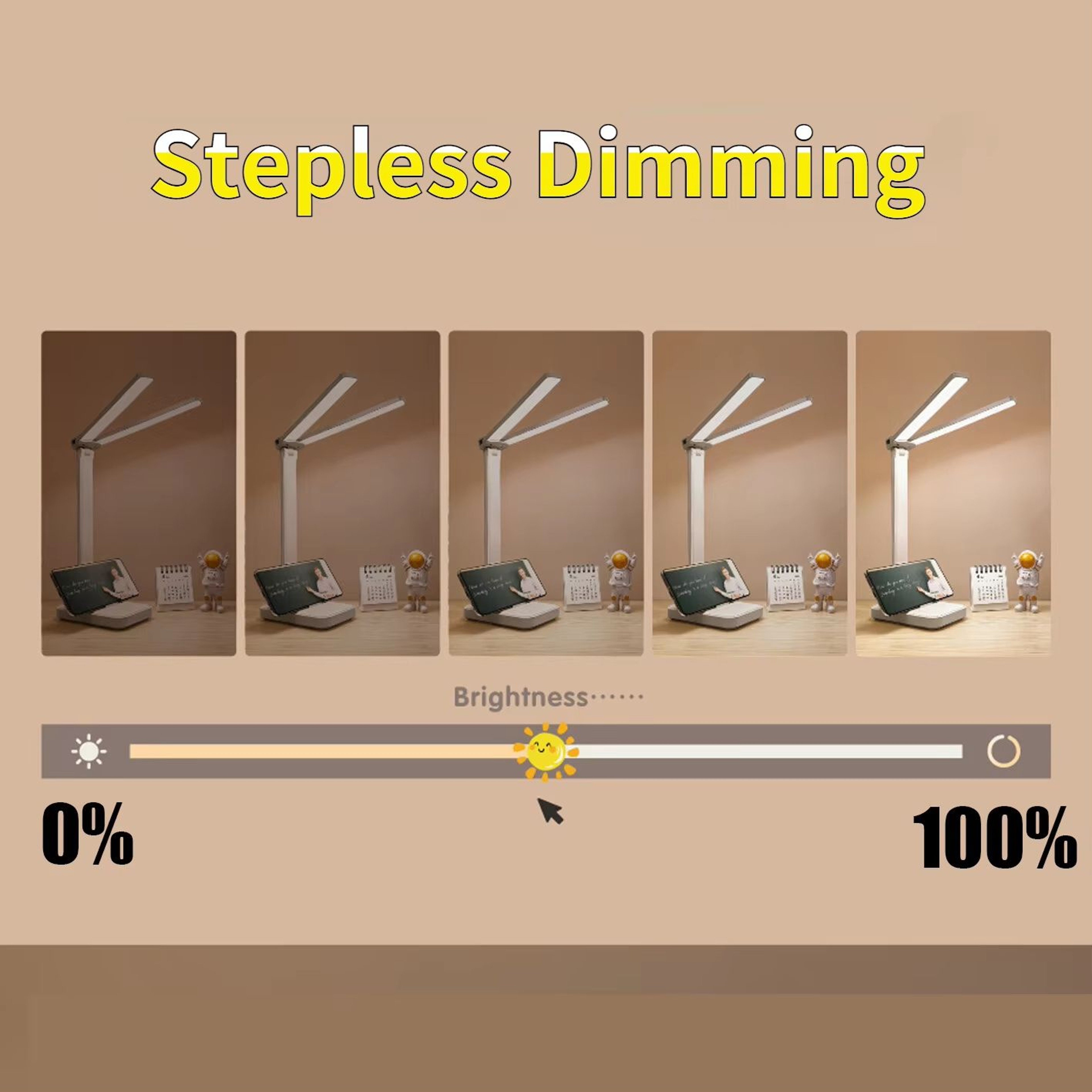 Rechargeable Foldable LED Desk Lamp With Touch Dimming And Eye Protection 1