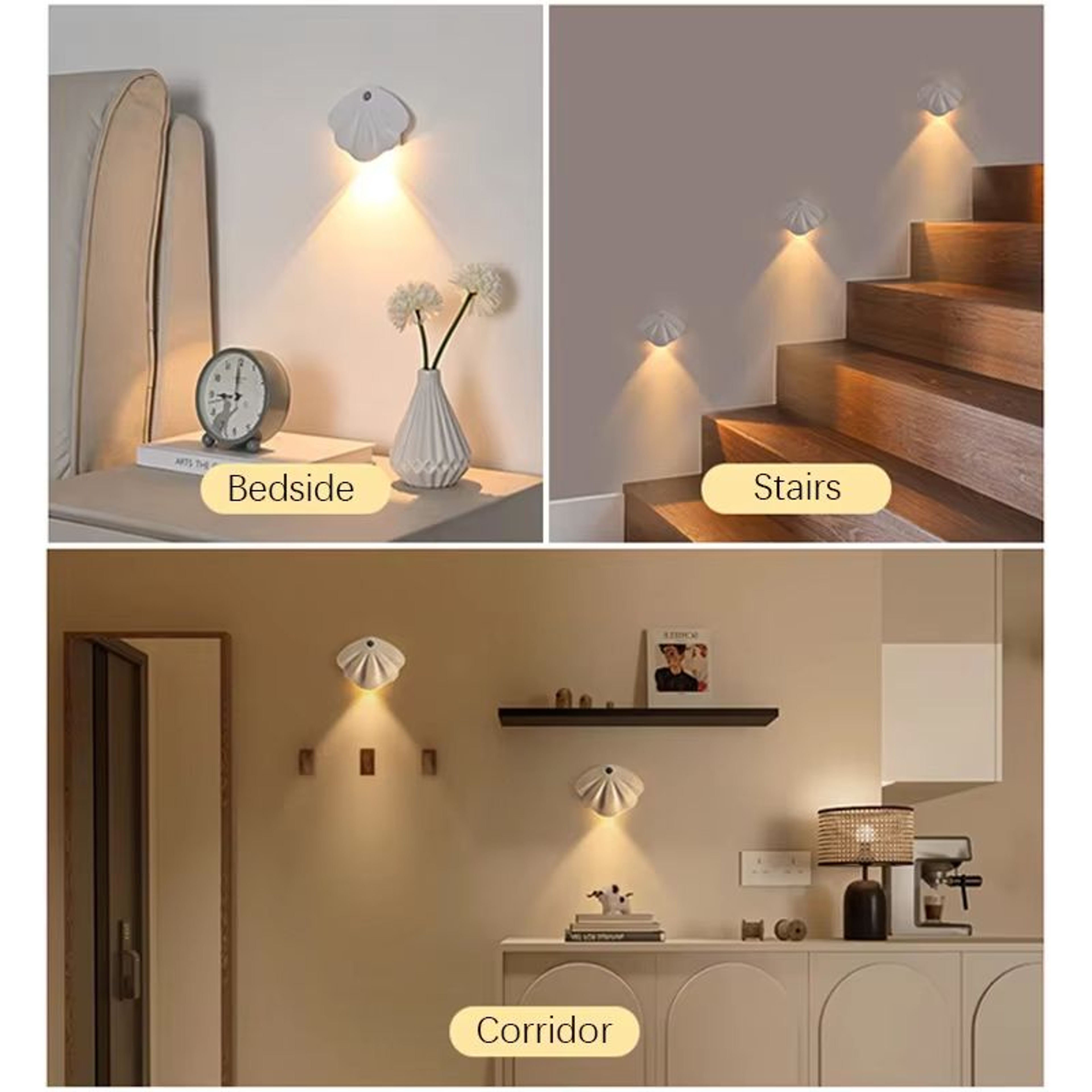 Rechargeable Magnetic Motion Sensor Night Light With 3 Color Dimming For Wall Closet And Staircase 3