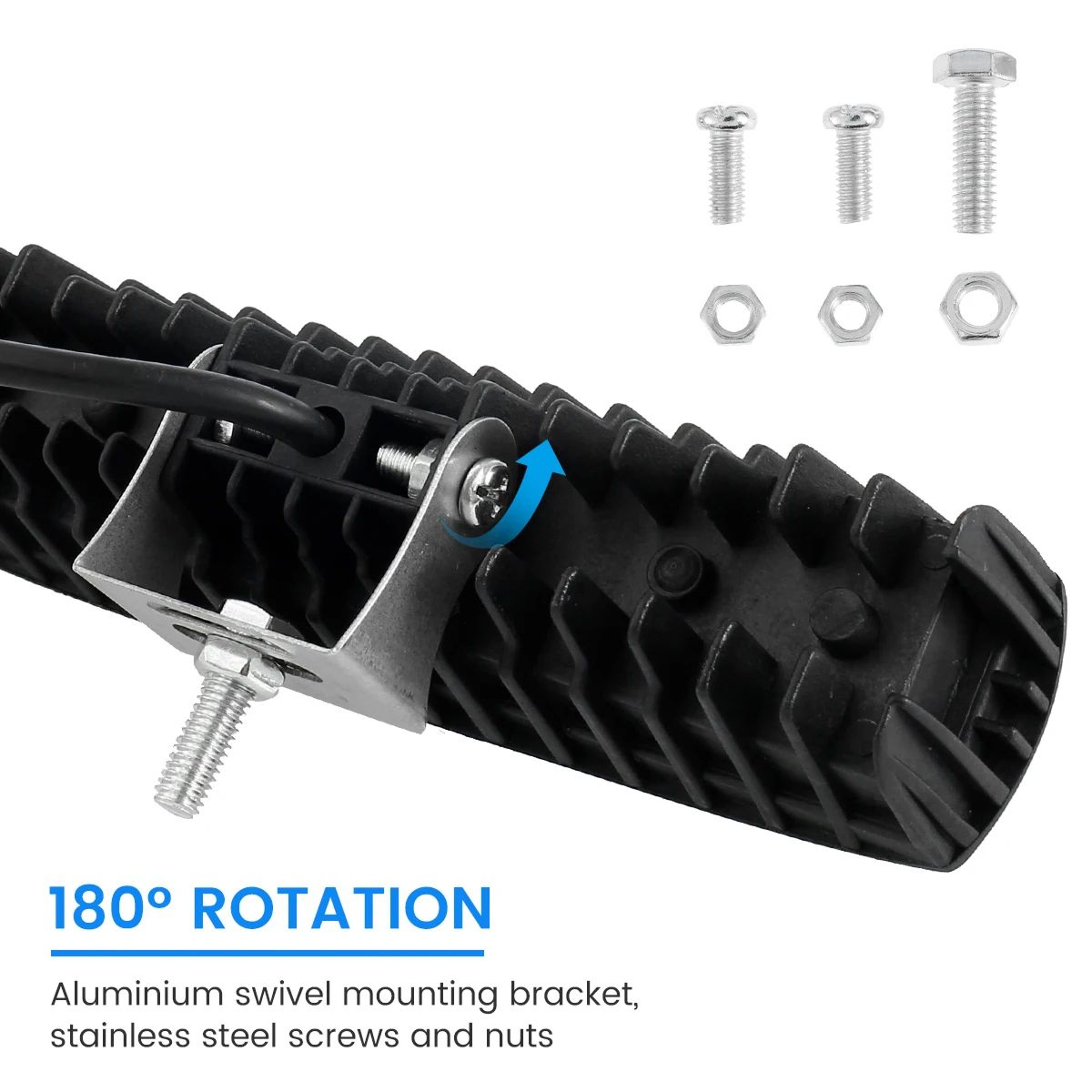 18W Waterproof LED Work Light Bar 6000K Off Road Flood Spot Driving Light 12V 3