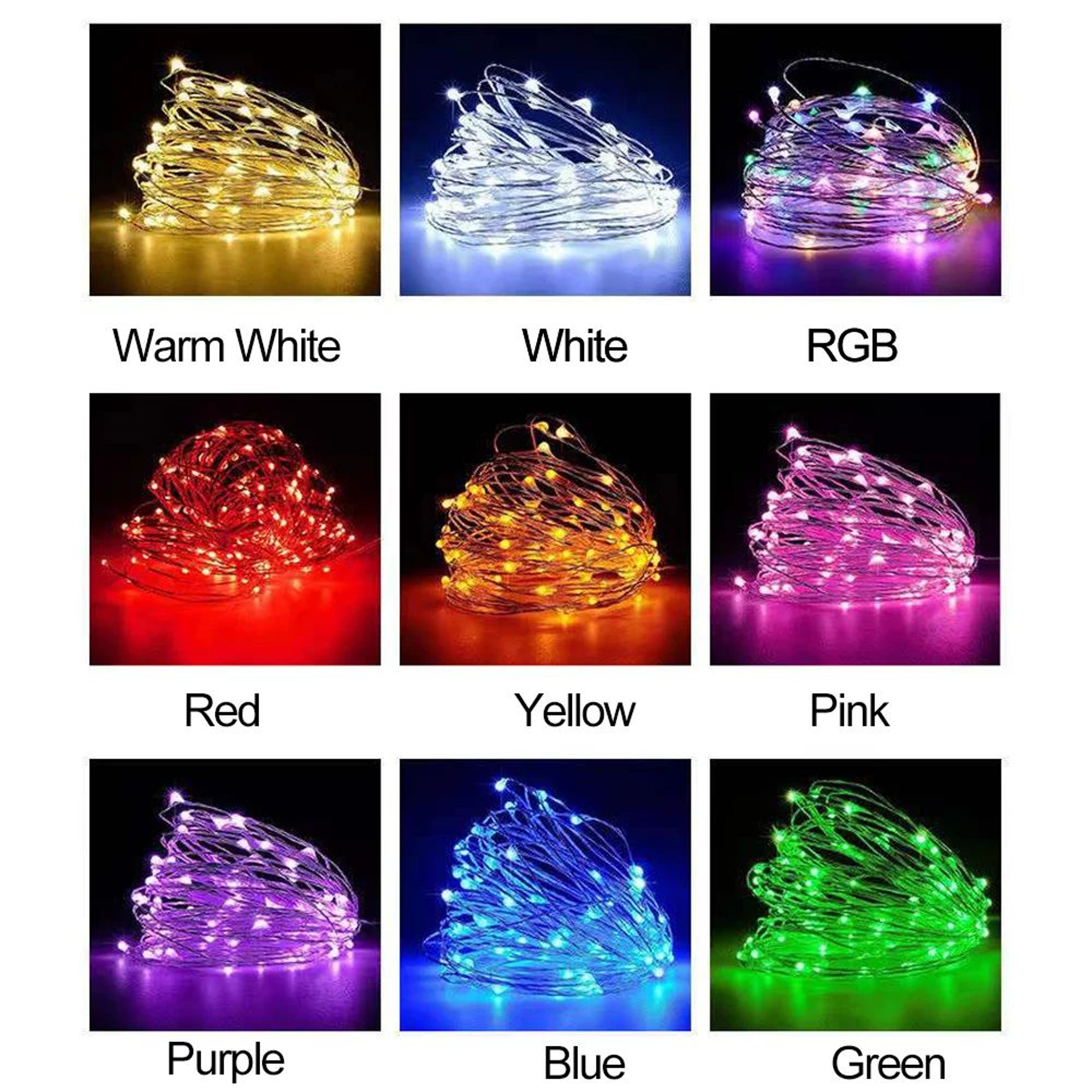 LED Copper Wire Fairy Lights Waterproof Battery Operated String Lights For Decor 3