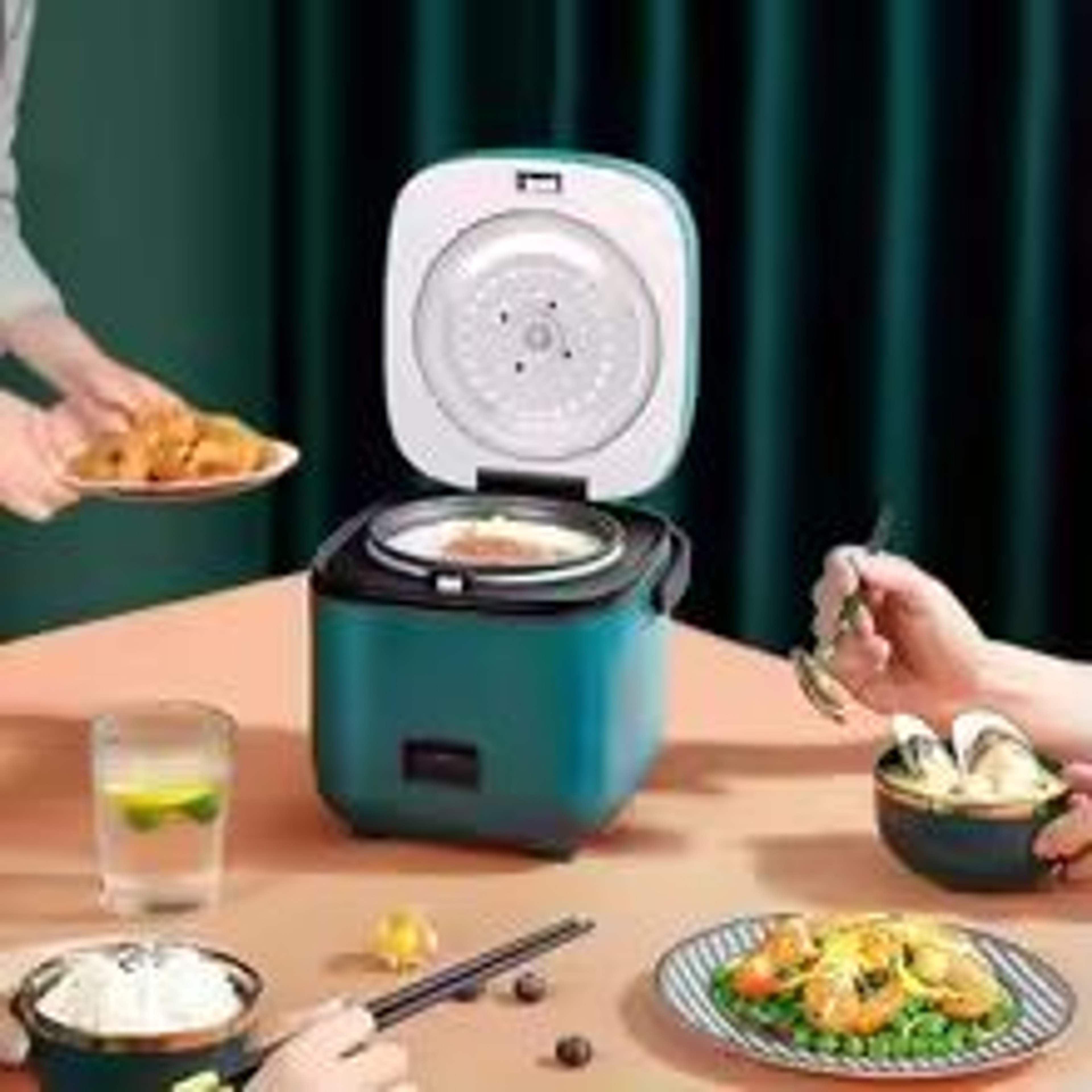 Mini Rice Cooker 12L Small Rice Cooker And Electric Food Steamer For 12 People 1