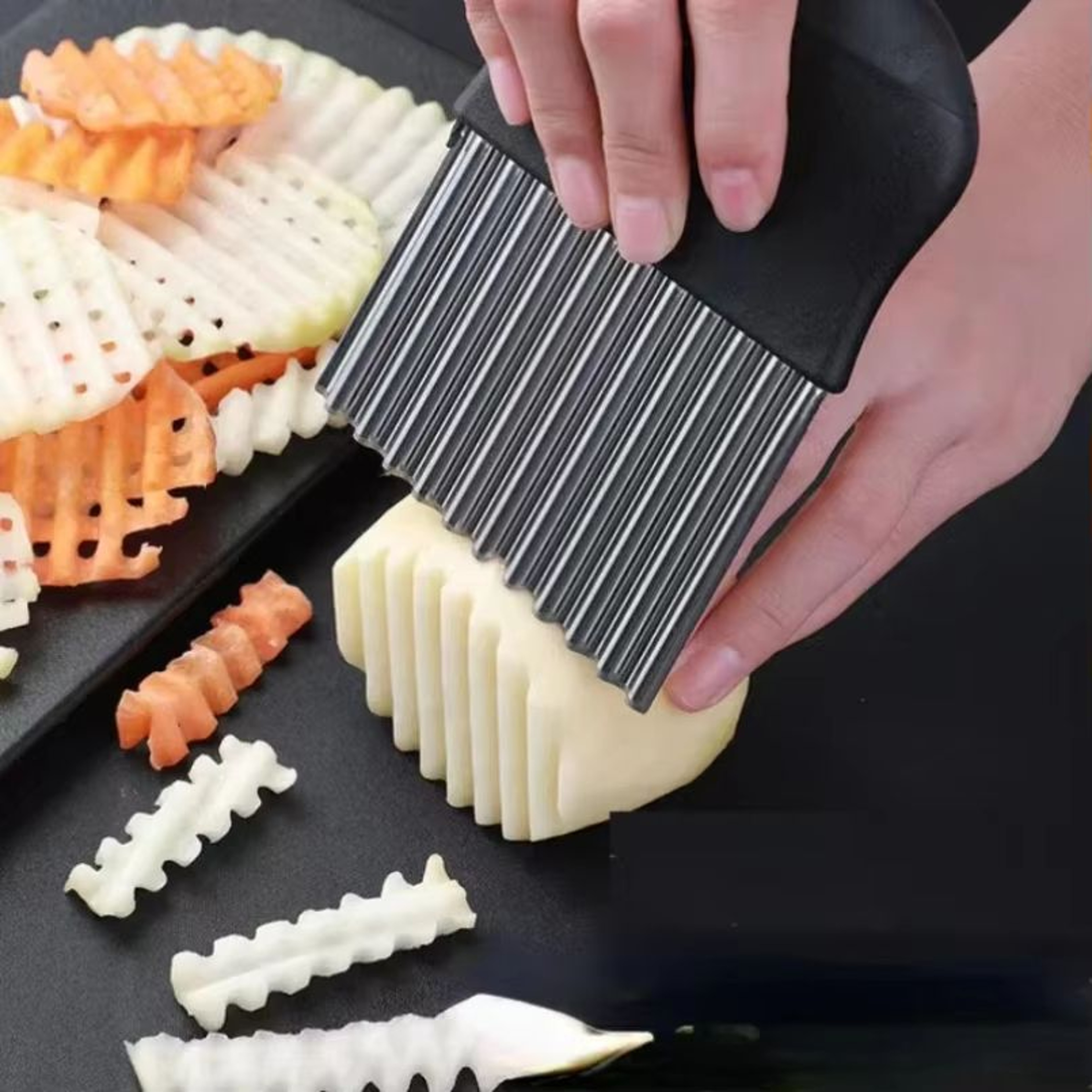 CrinklePro Stainless Steel Wave Knife For Decorative Cuts  Fries 2
