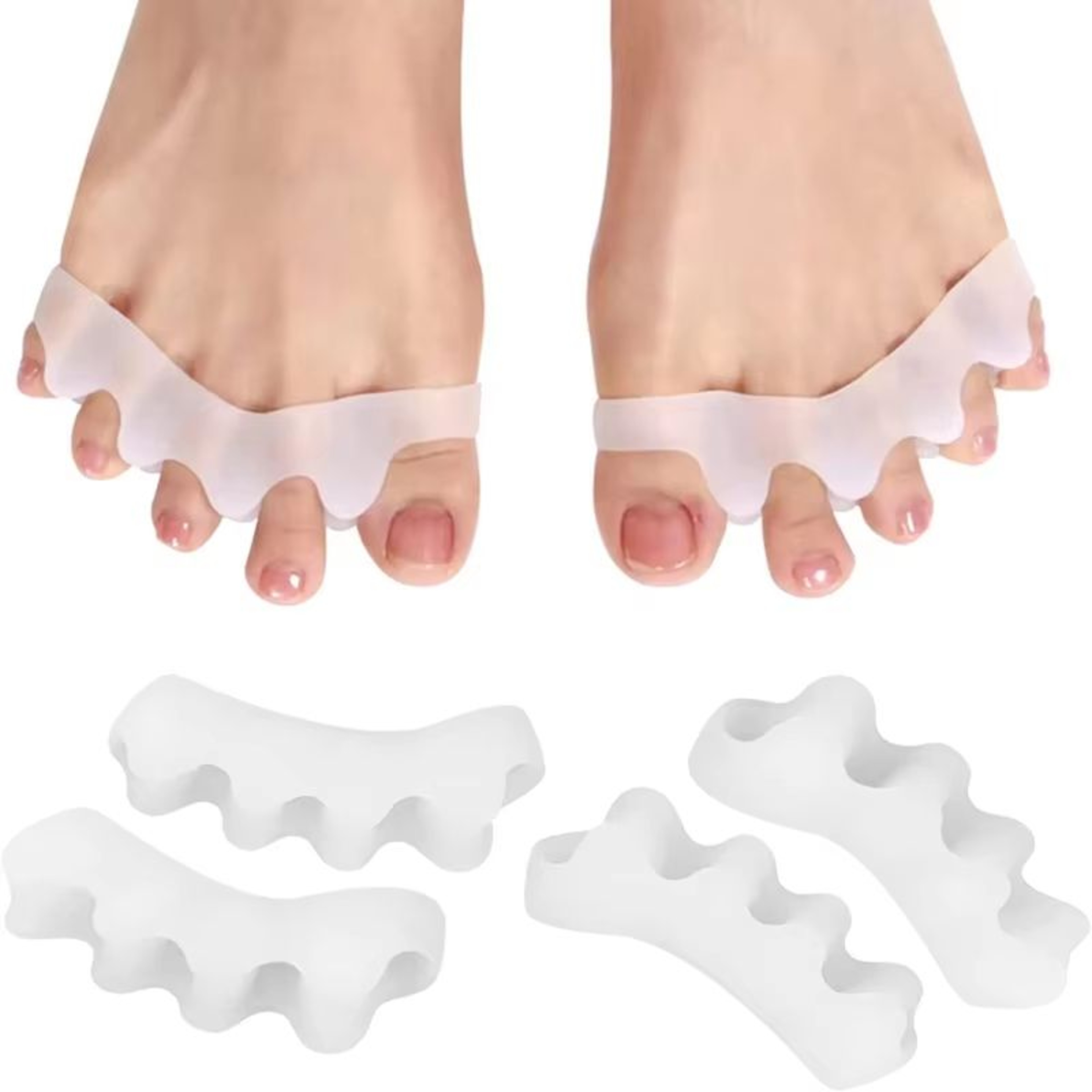 AlignEase Silicone Toe Separator For Bunion Relief  Toe Straightening 1