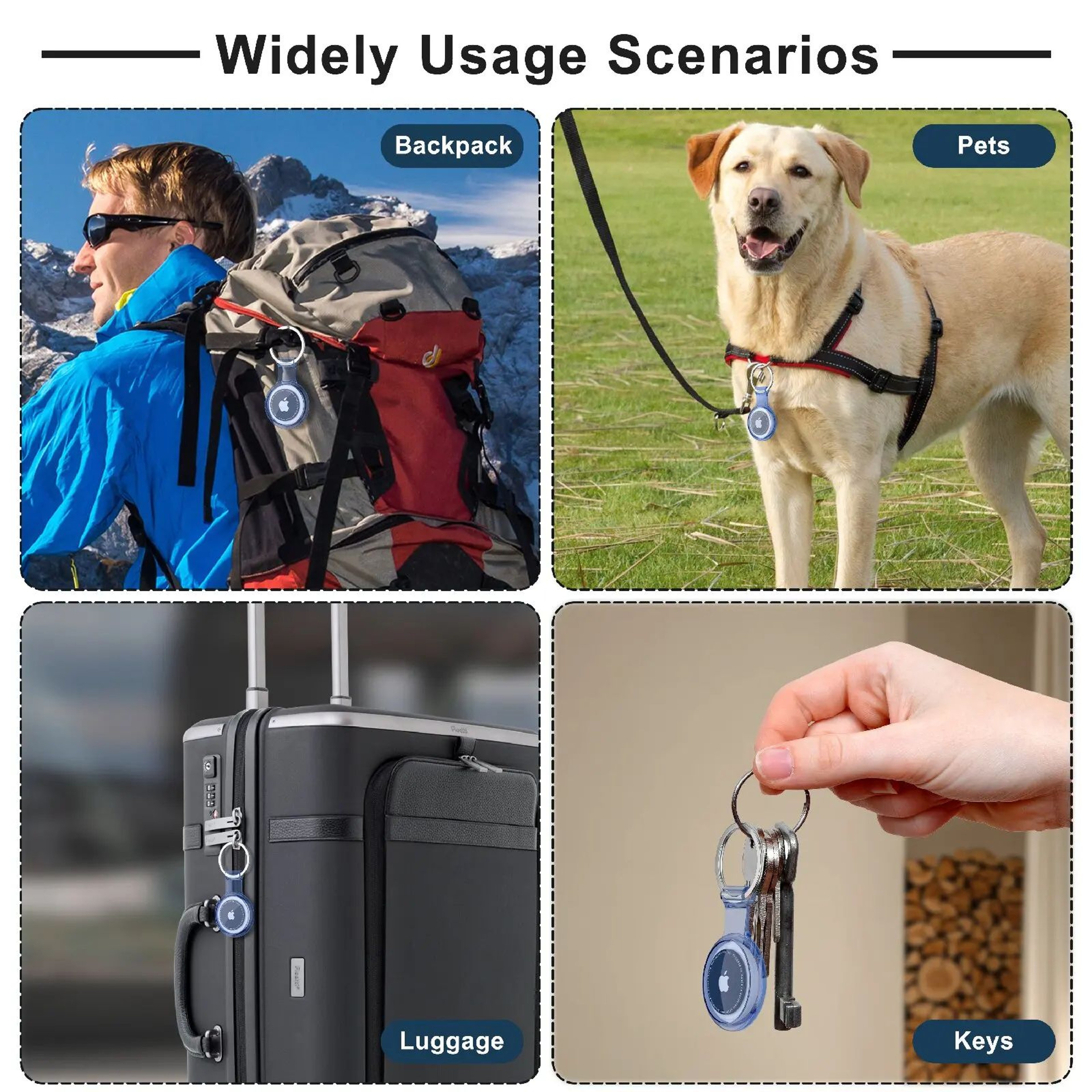 SecureTag Waterproof AirTag Holder Keychain Case For Pets  Everyday Use 4