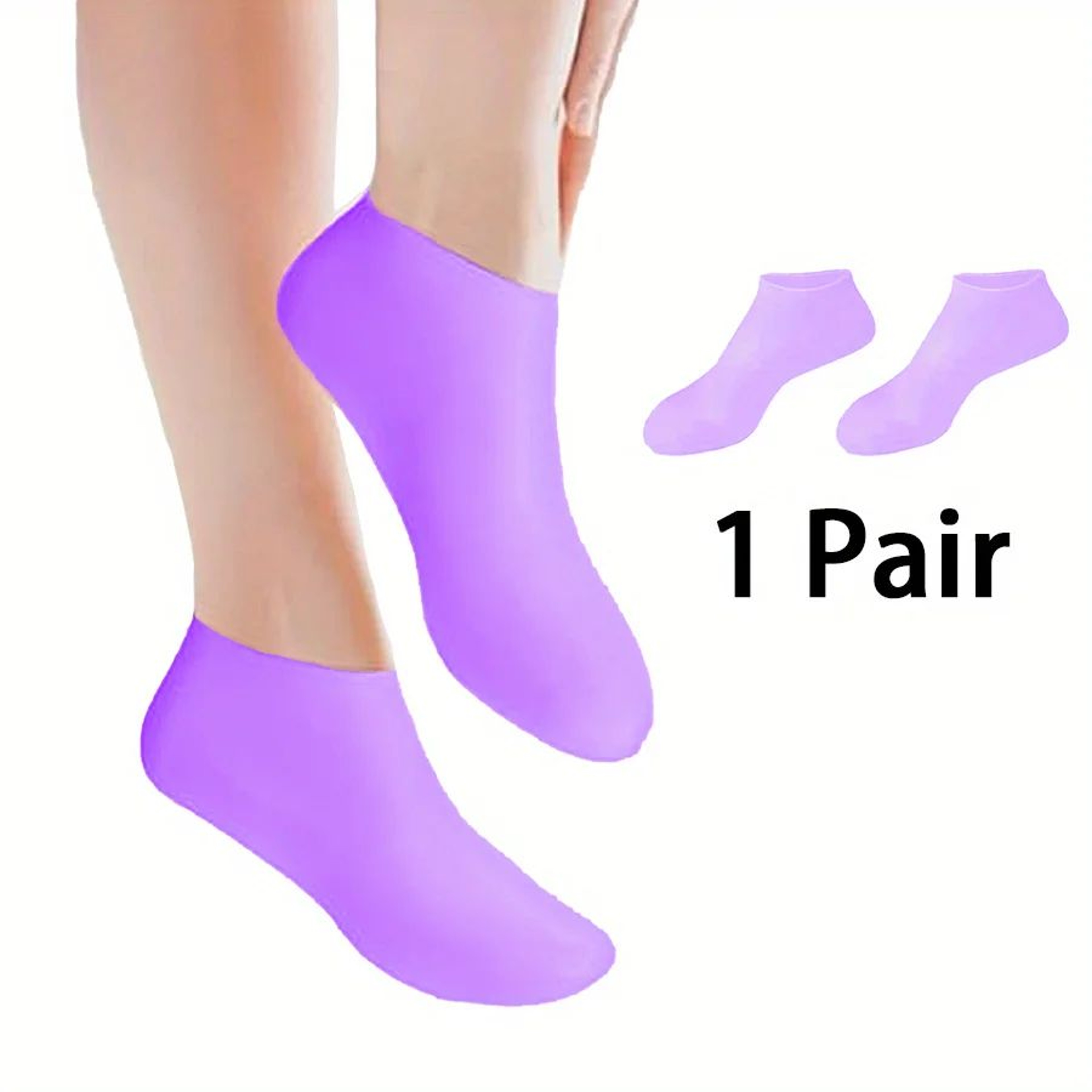 Silicone Moisturizing Foot Socks For Dry Cracked Heels And Overnight Repair 3