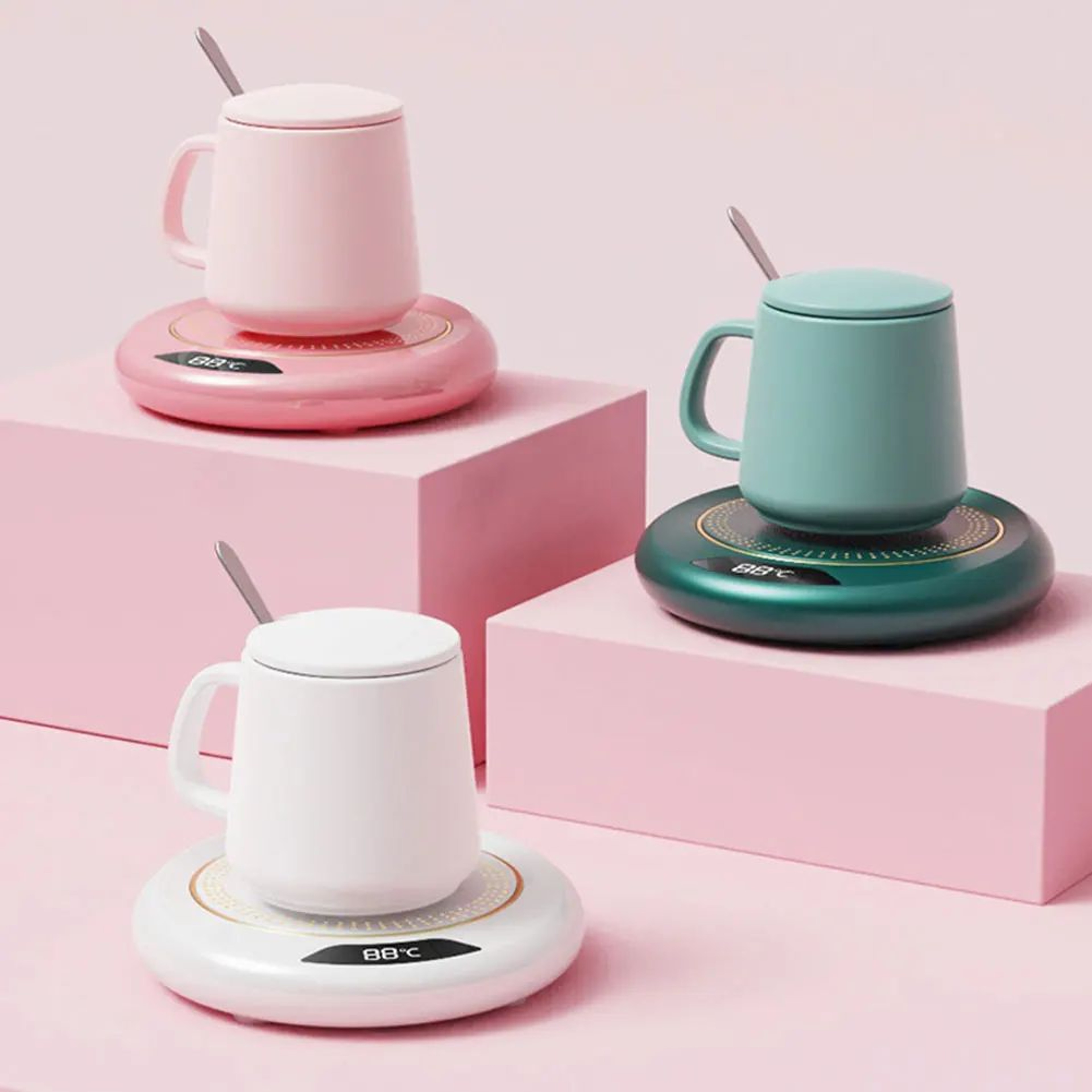 USB Coffee Mug Warmer 3 Temperature Settings Smart Beverage Warmer Plate For Desk Use 0