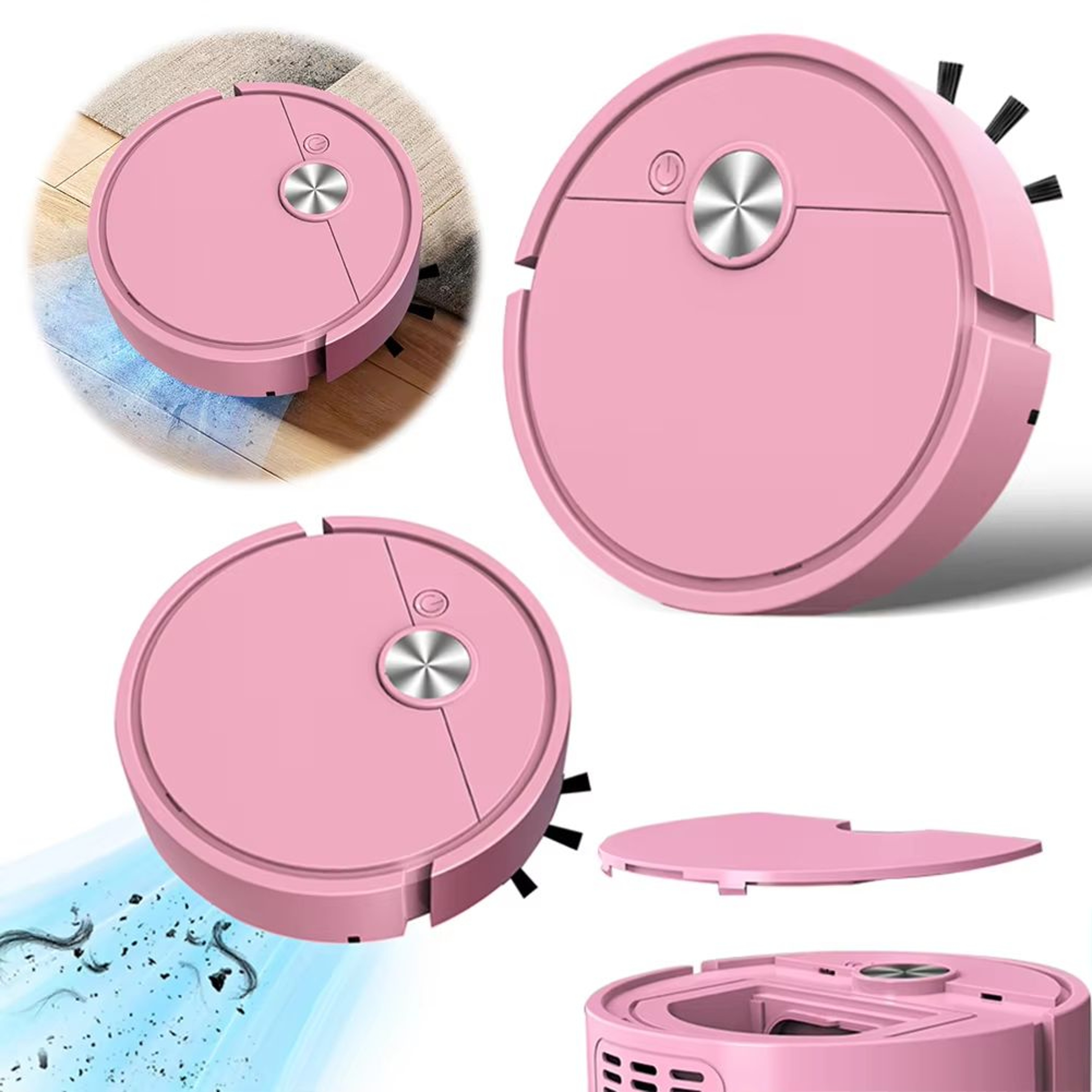 3in1 Robot Vacuum Cleaner Strong Suction Automatic Floor Cleaner Rechargeable Compact Vacuum Mop 5