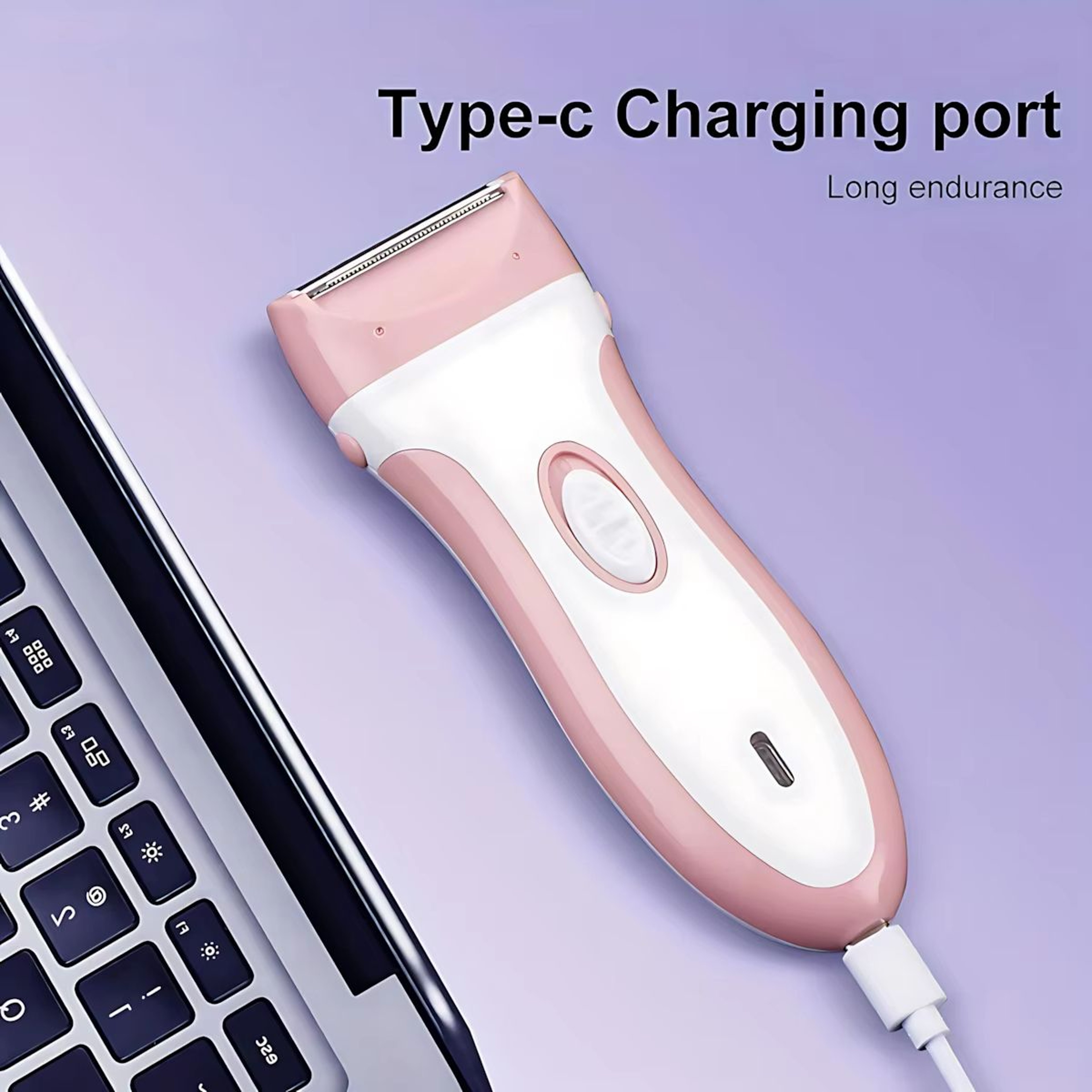 Rechargeable Women Body Trimmer 2in1 Electric Bikini Trimmer Painless Hair Shaver For Body  Face 5