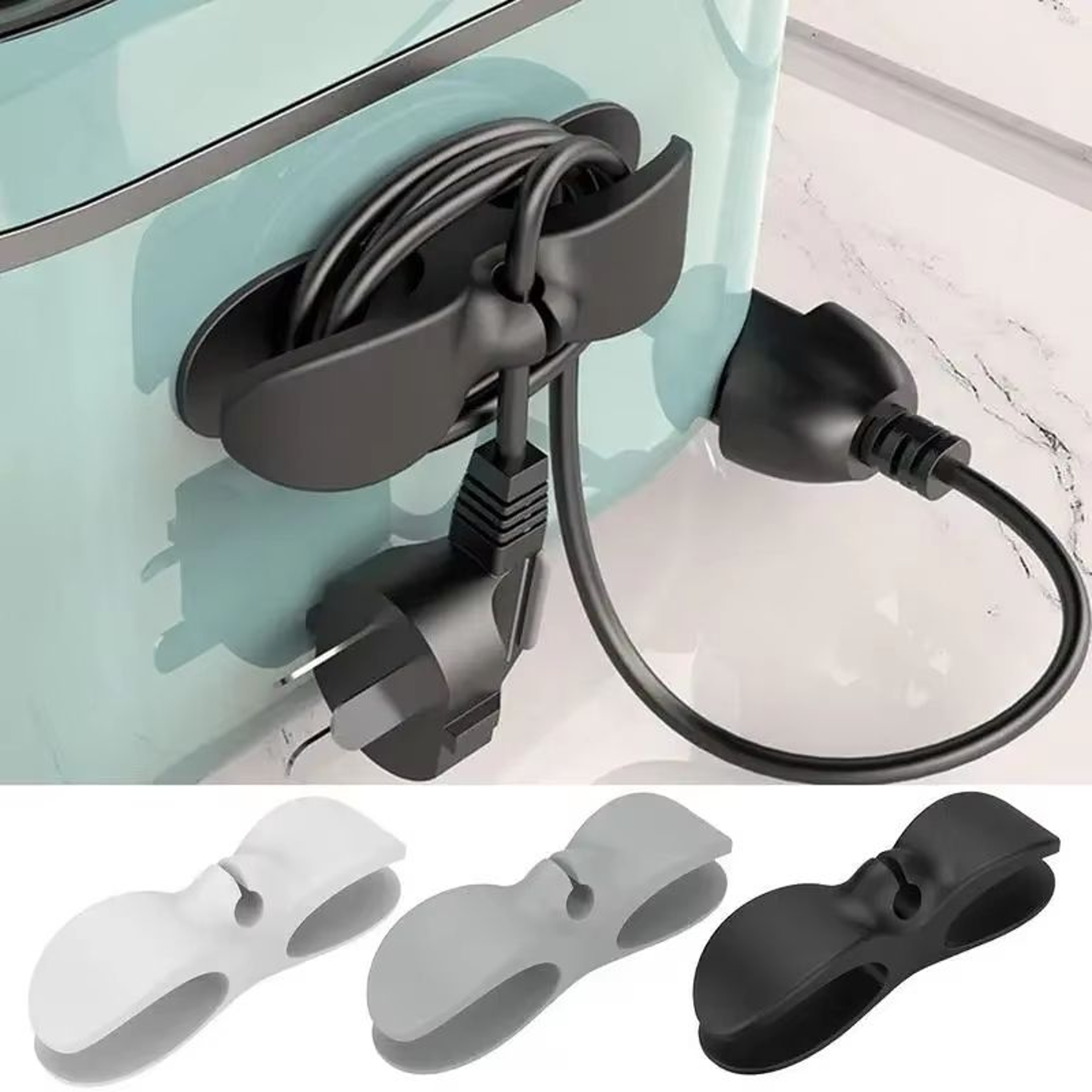 Adhesive Cable Organizer Winder Traceless Wire Holder For Kitchen And Home 0
