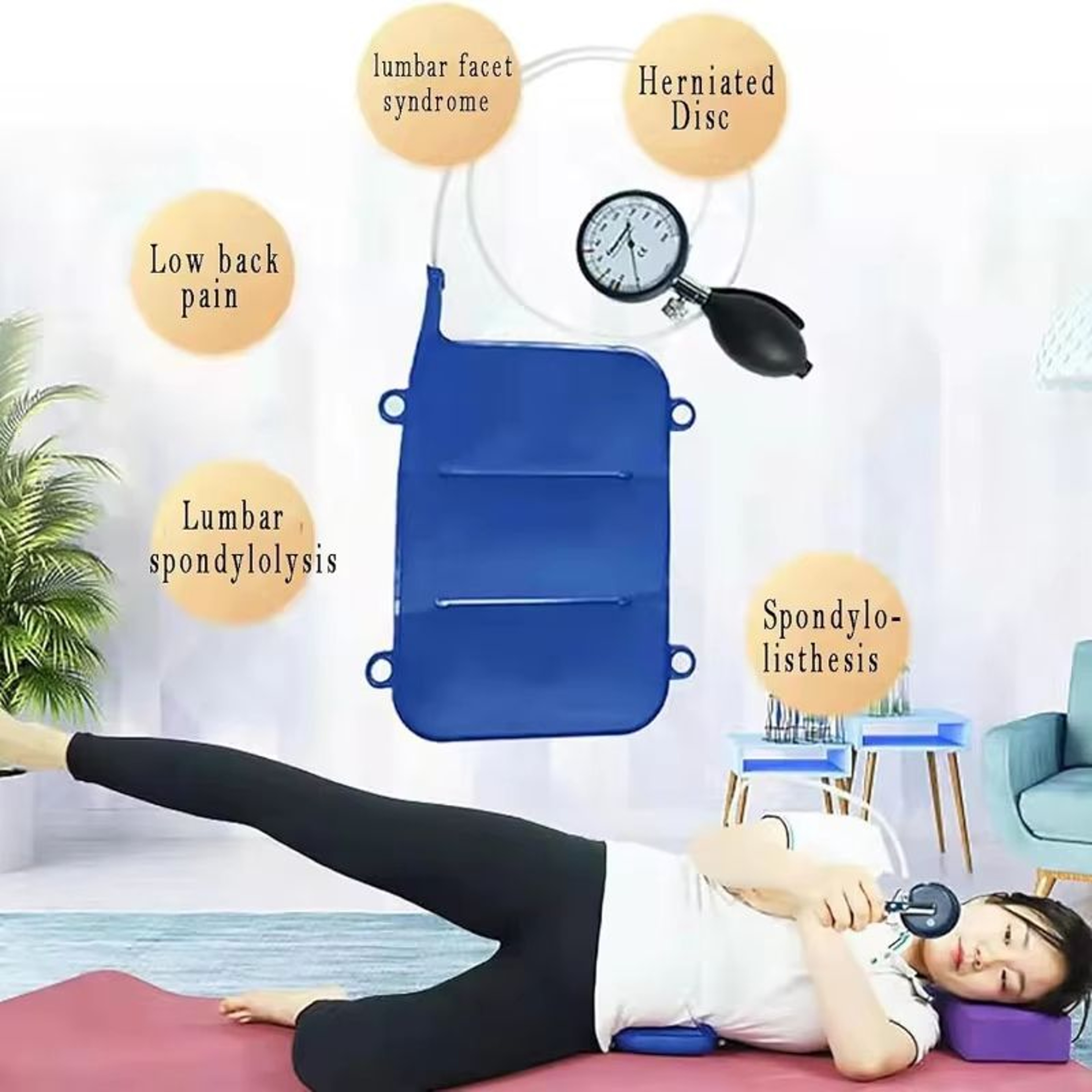 Pressure Biofeedback Stabilizer Core Muscle Trainer With Air Gauge For Posture And Rehab 2