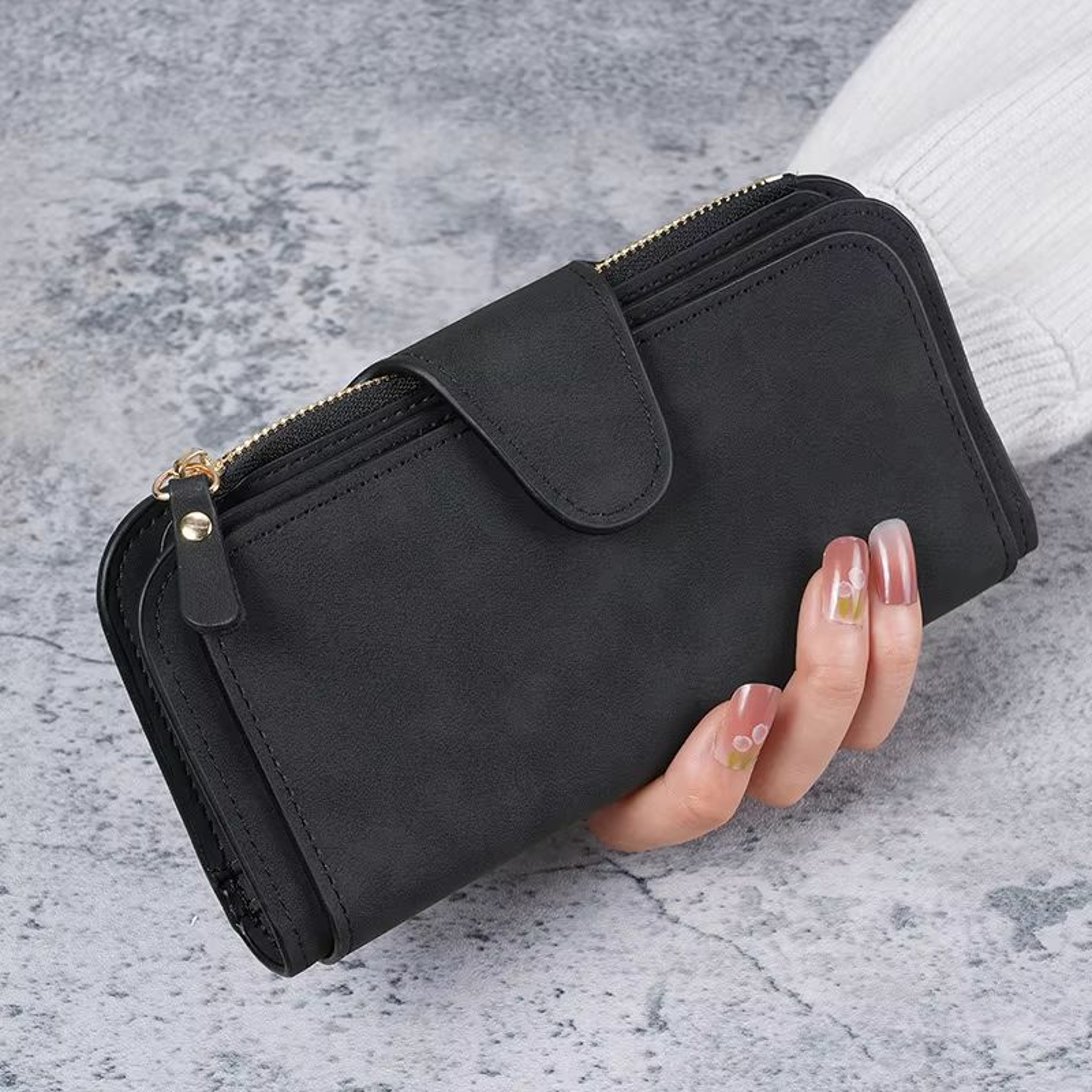 Multi Slot Long Womens Wallet Clutch With Phone Pocket And Coin Purse 7