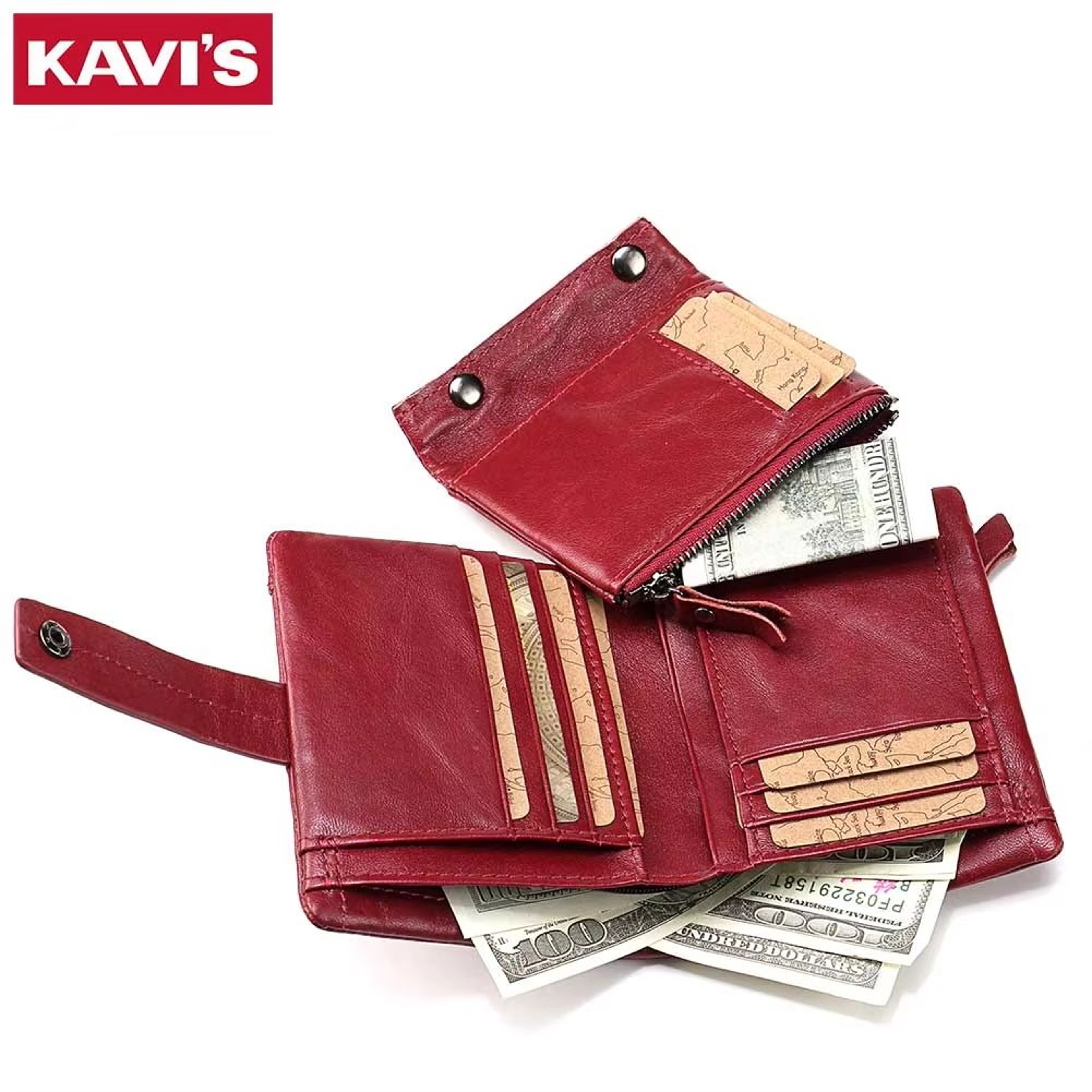 Compact Genuine Leather Womens Wallet With Coin Pocket And Card Organizer 4