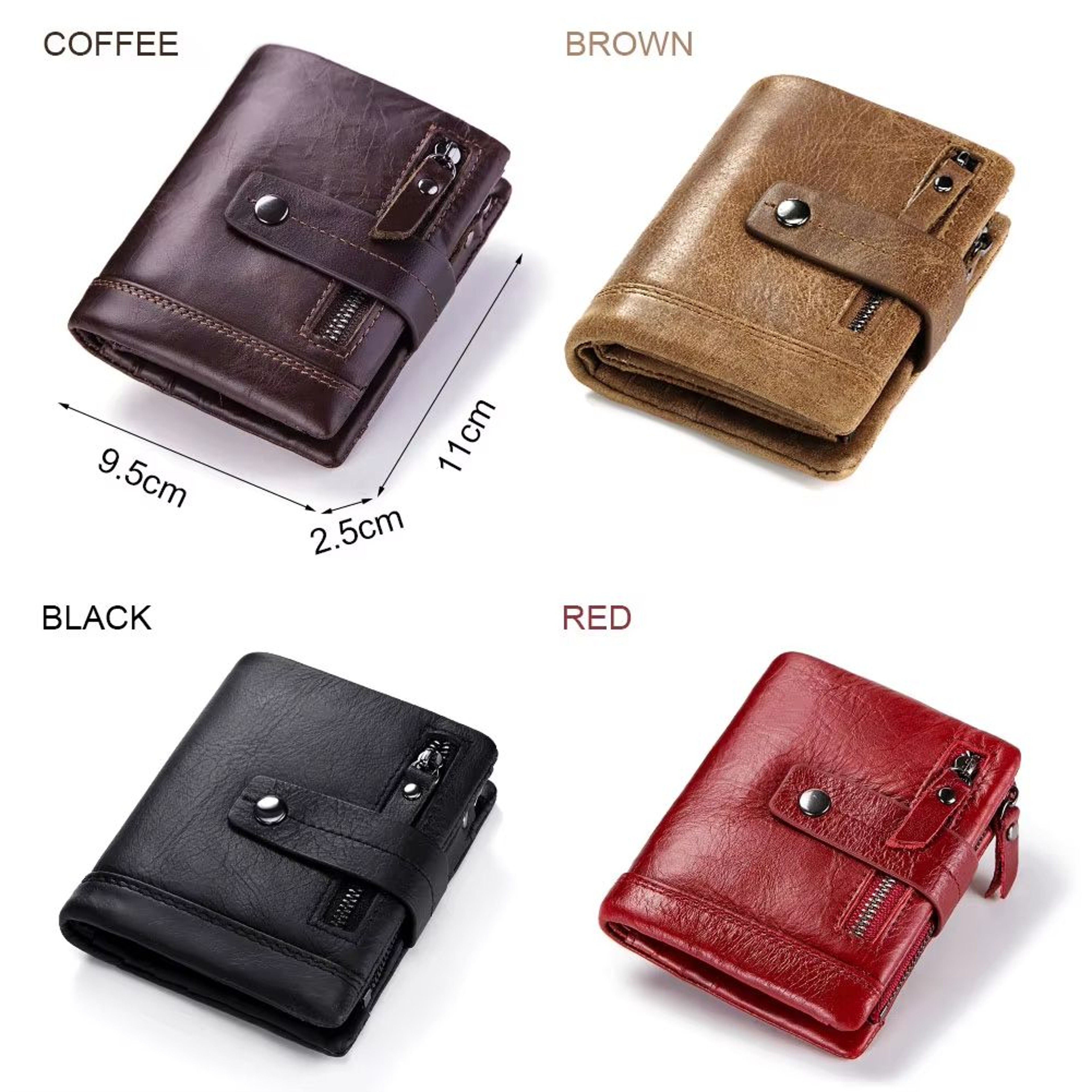 Compact Genuine Leather Womens Wallet With Coin Pocket And Card Organizer 5