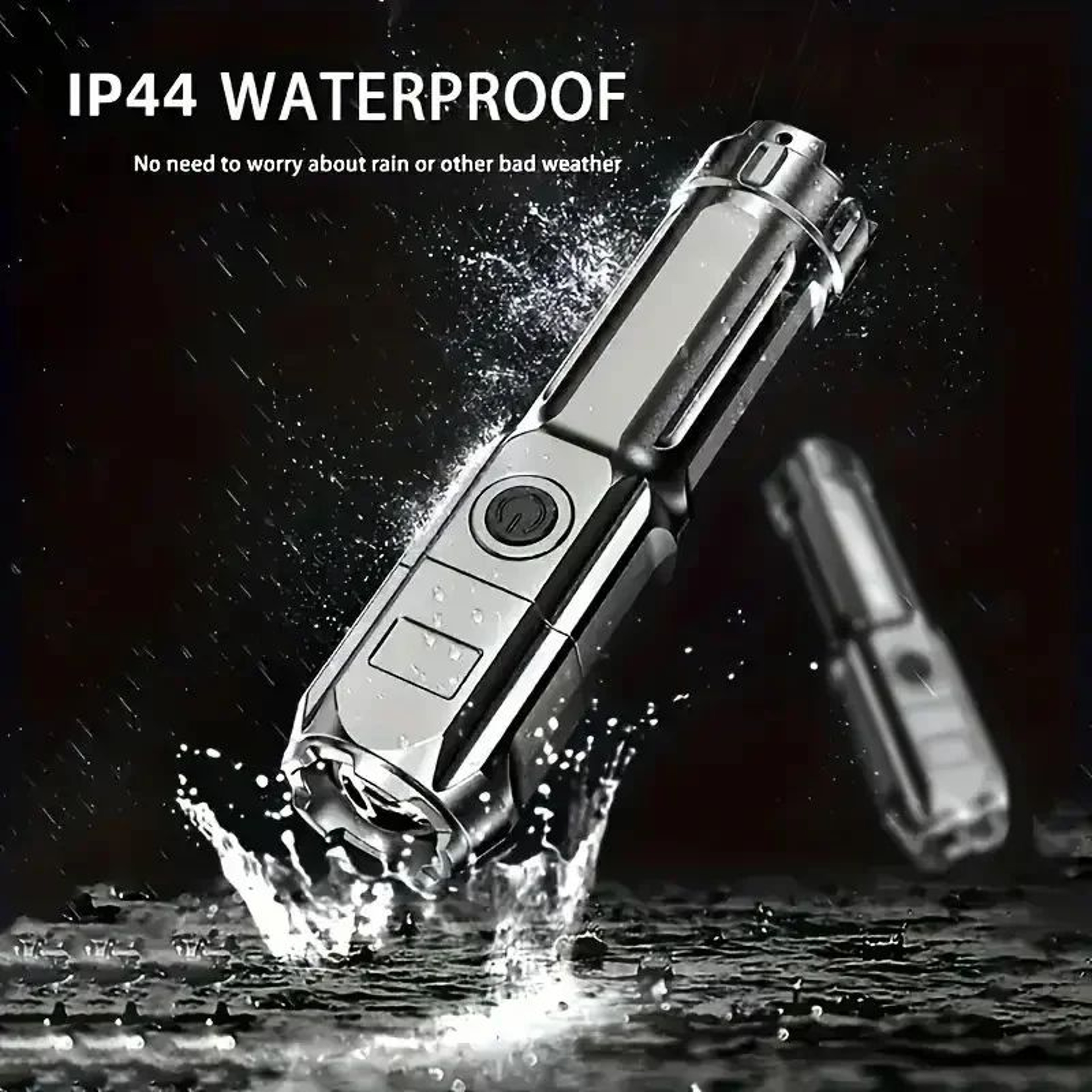 Rechargeable High Power LED Tactical Flashlight With Zoom And Waterproof Design 2