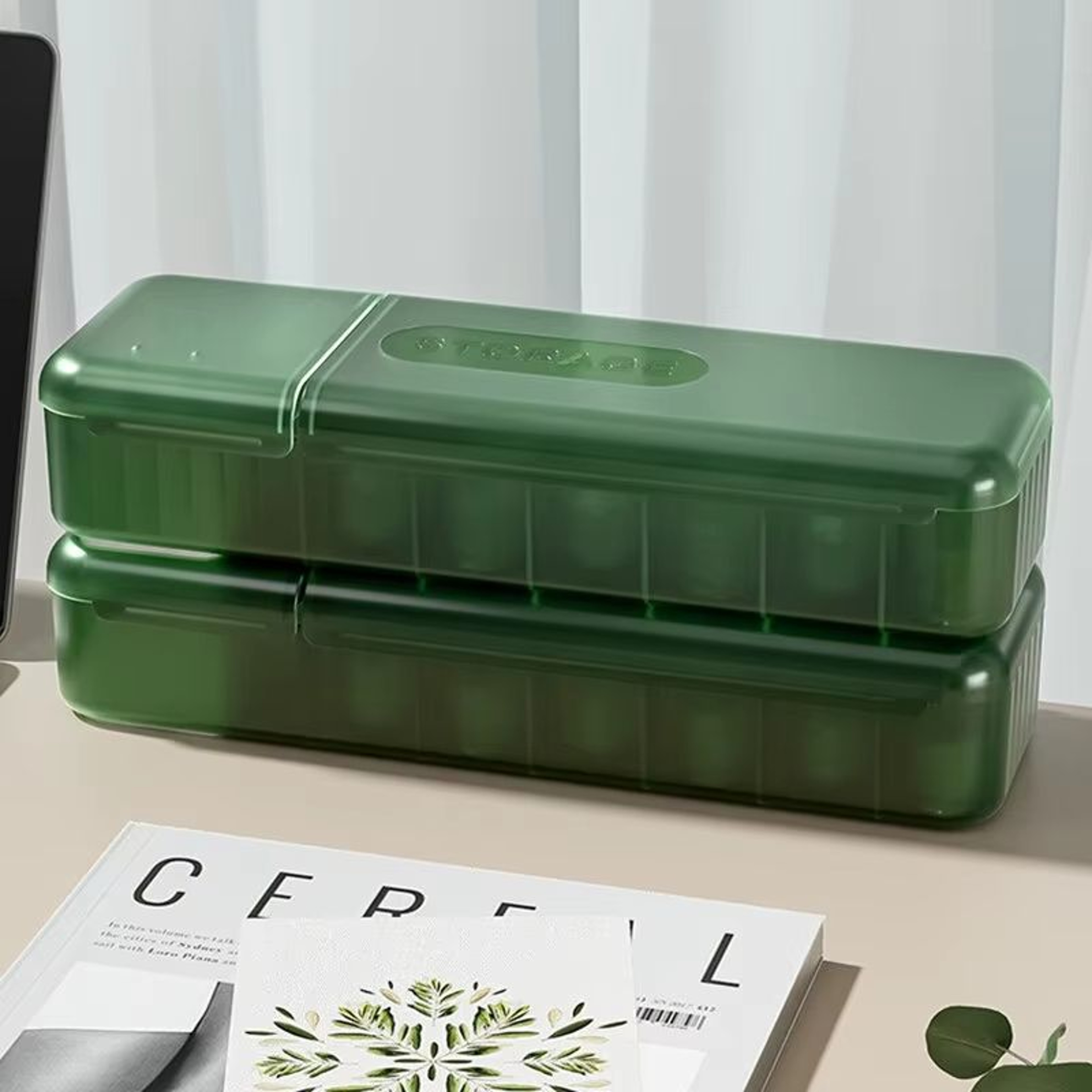 7 Compartment Cable Organizer Storage Box  Portable Charger  Data Cord Case For Home And Travel 3