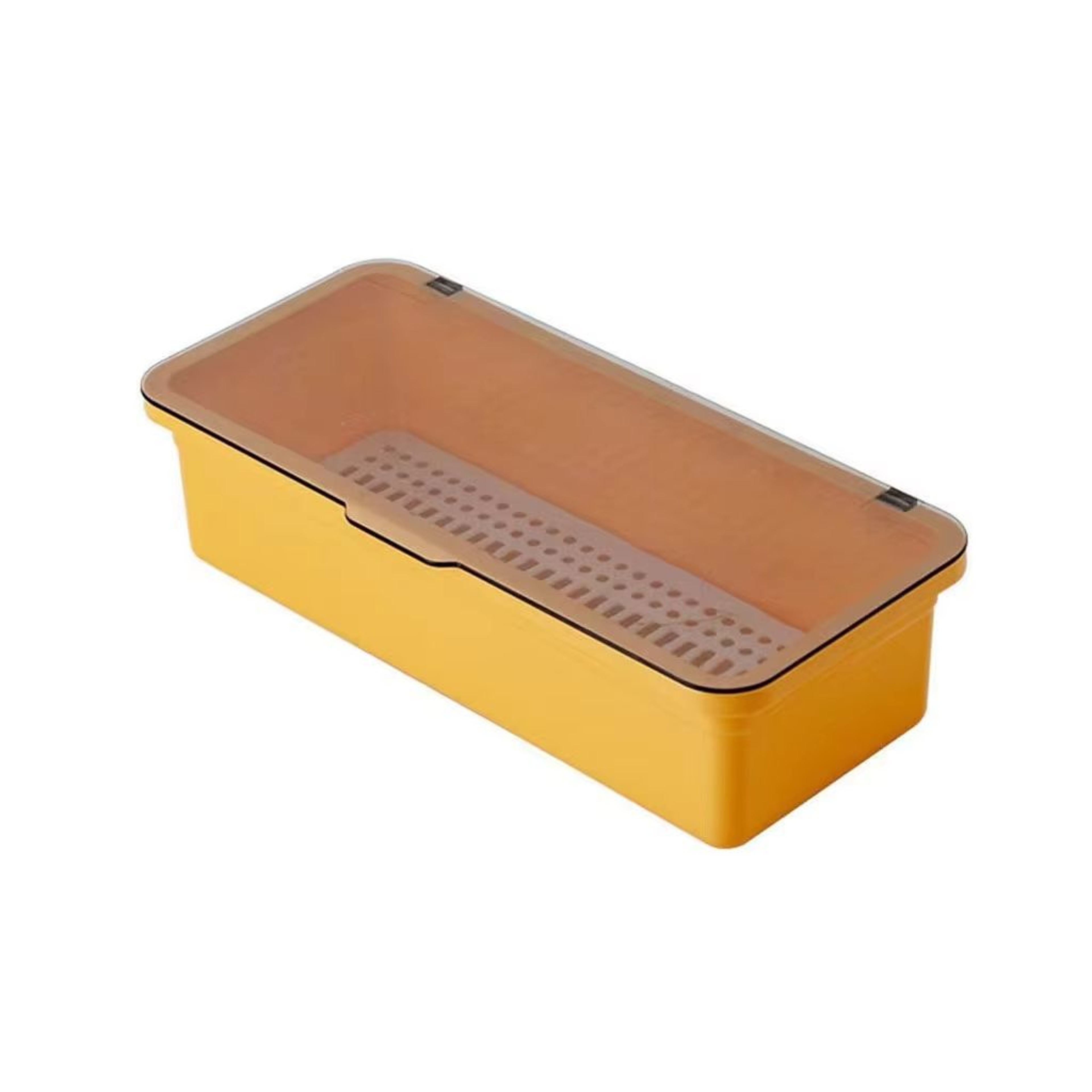 Dustproof Chopsticks And Spoon Storage Box With Drain And Lid Organizer 8
