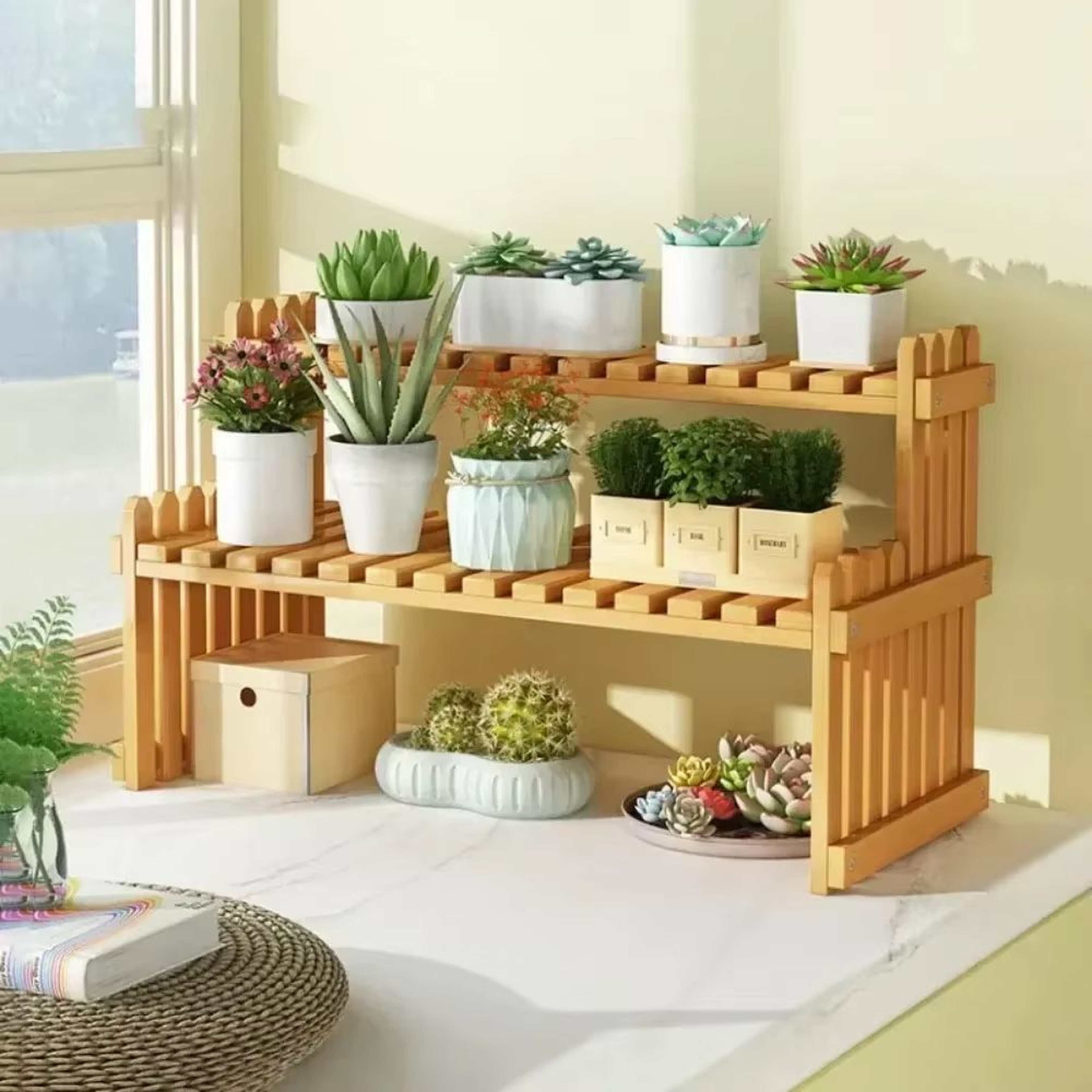 Multi Layer Indoor Plant Stand Shelf For Balcony Window And Home Storage 0