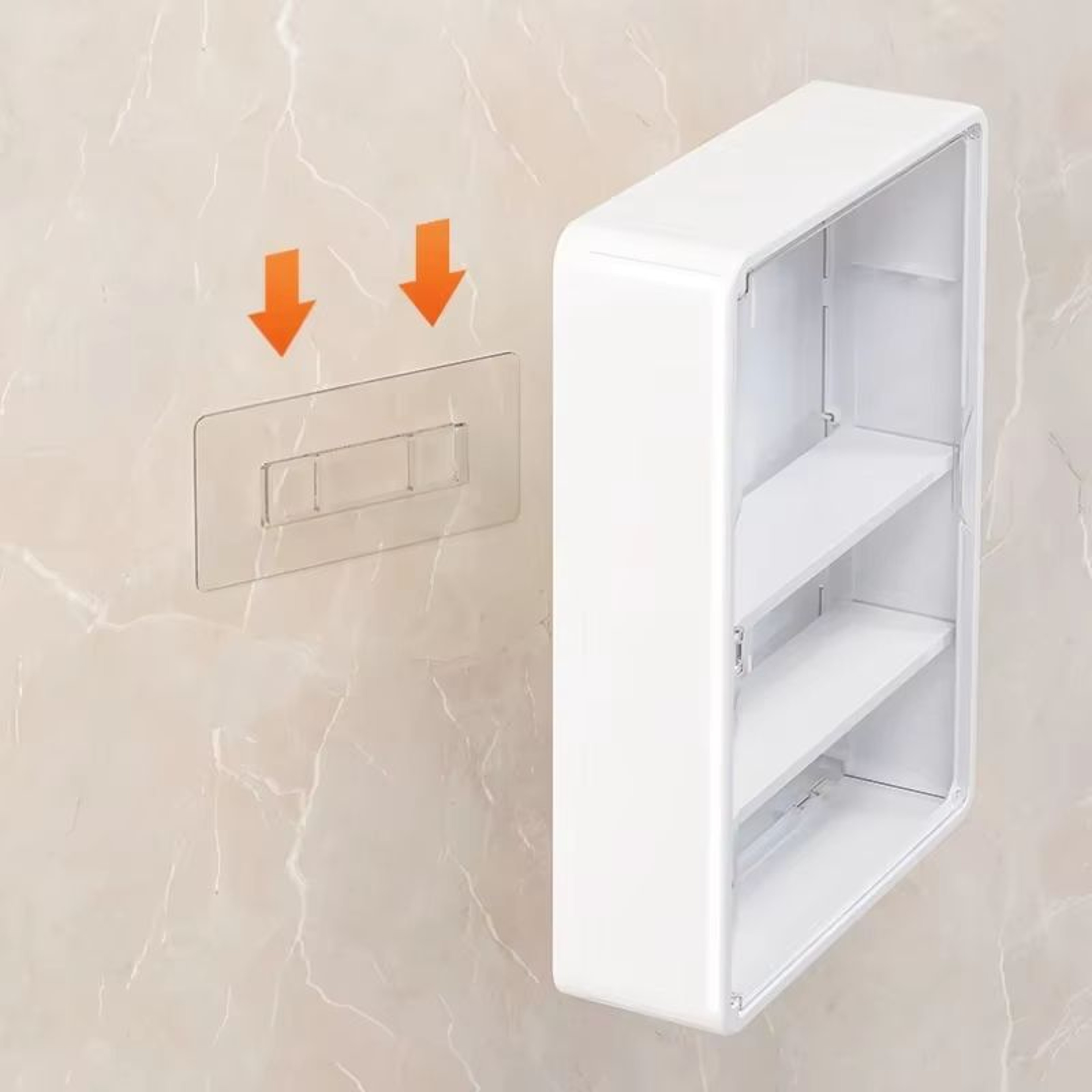 ClearView Multi Layer No Drill Bathroom Organizer Cabinet With Removable Shelves 4