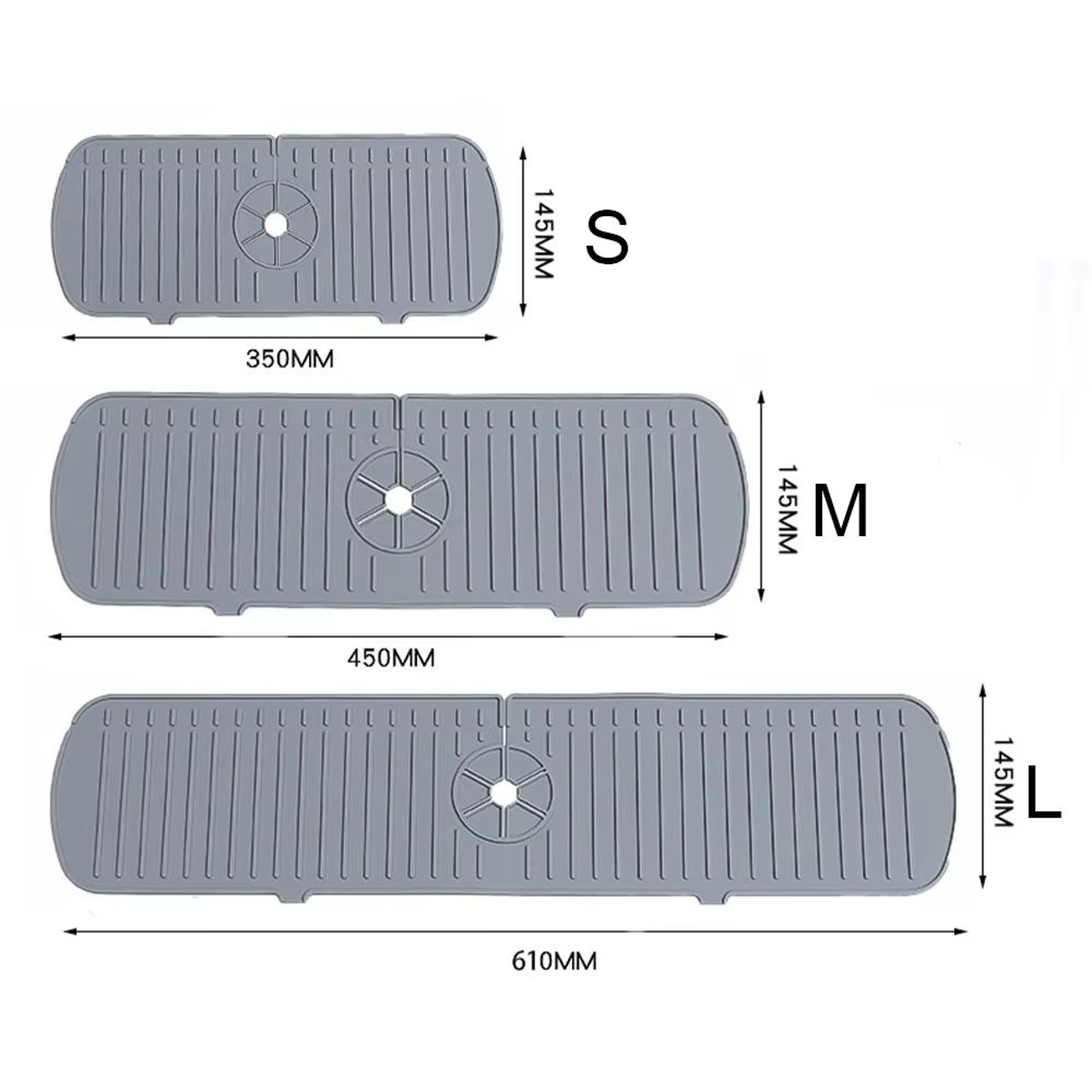 SplashGuard Silicone Faucet Drain Mat For Kitchen And Bathroom Sink 6
